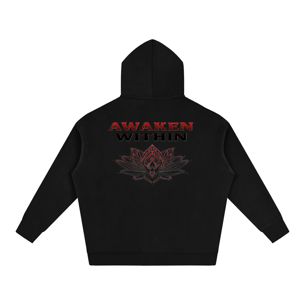 Awaken Within Lotus Oversized Fleece Hoodie