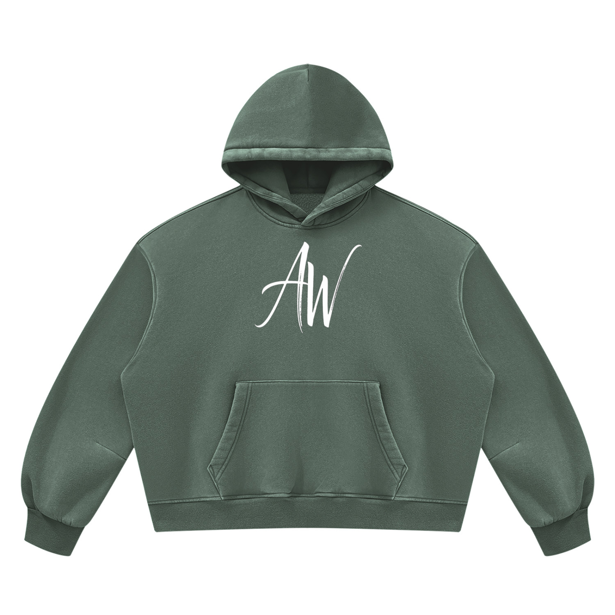 AW Signature Washed Fleece Crop Hoodie
