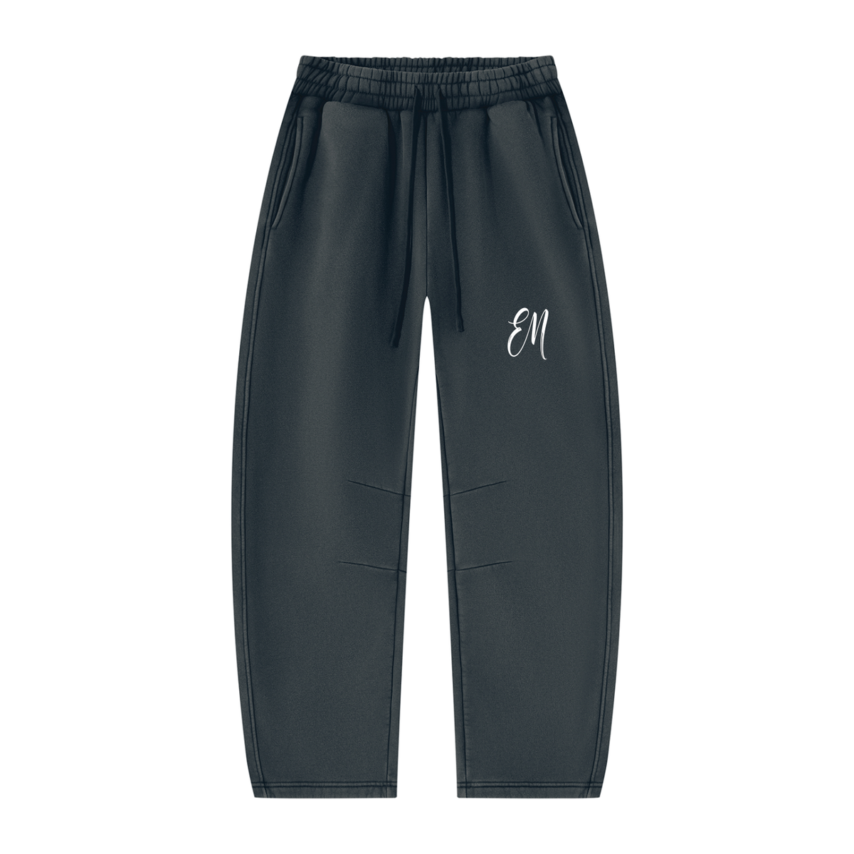 EM Vintage Wash Barrel Leg Fleece Sweatpants — Unisex Streetwear