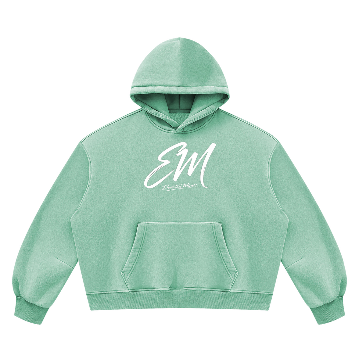 EM Vintage Wash Boxy Fleece Hoodie Vol. 2 — Oversized Unisex Streetwear