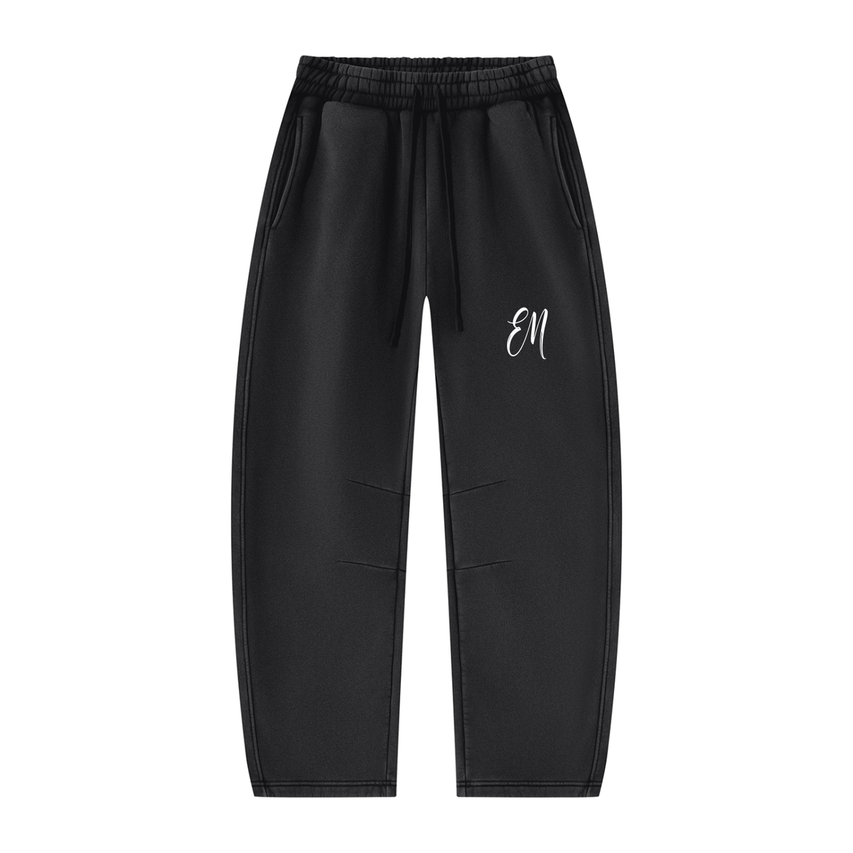 EM Vintage Wash Barrel Leg Fleece Sweatpants — Unisex Streetwear