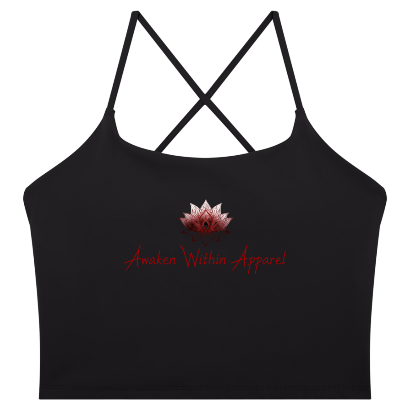 Lotus Crop Yoga Tank Top – Women's Activewear | Awaken Within Apparel