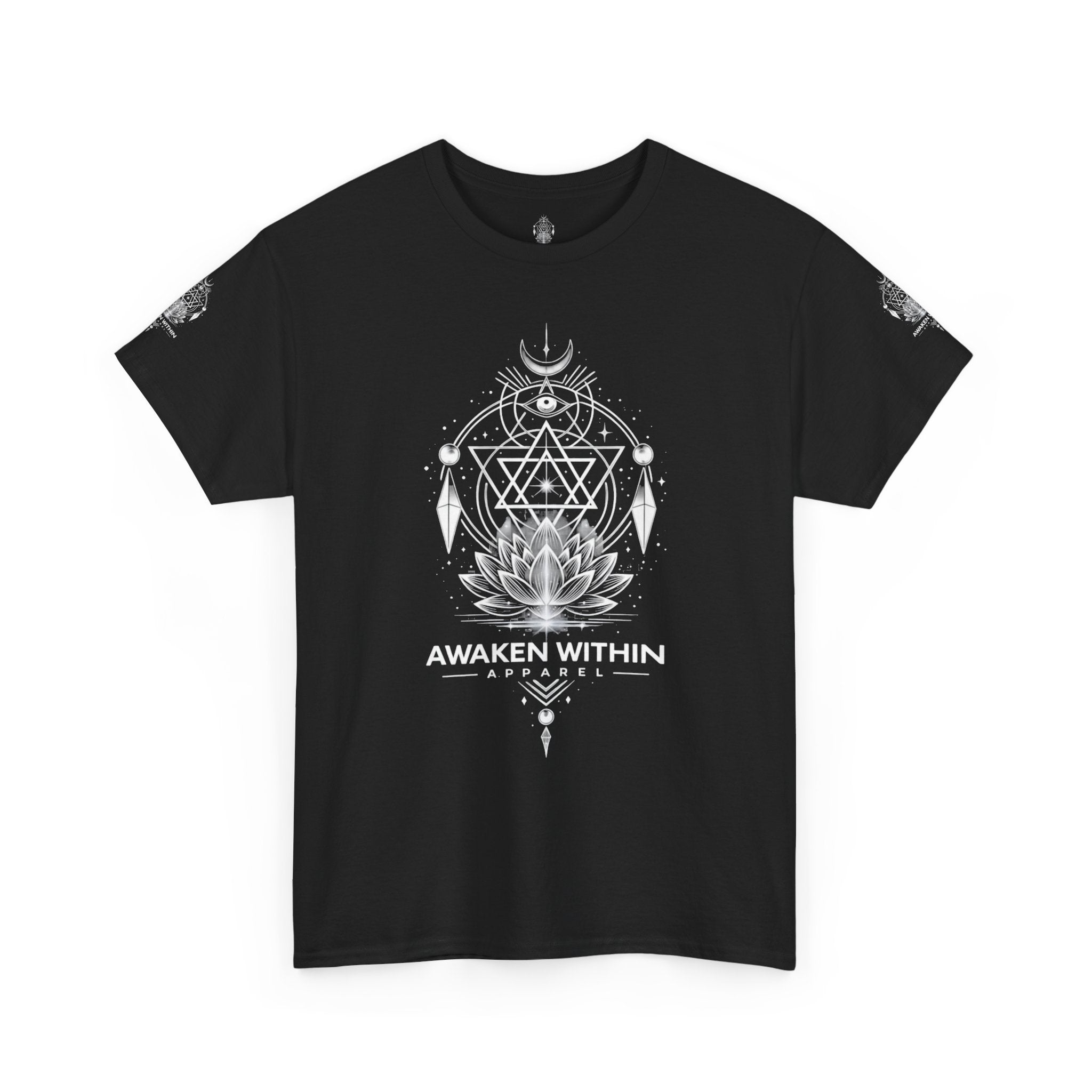 'Awaken Within' Spiritual Lotus Sacred Geometry T-Shirt