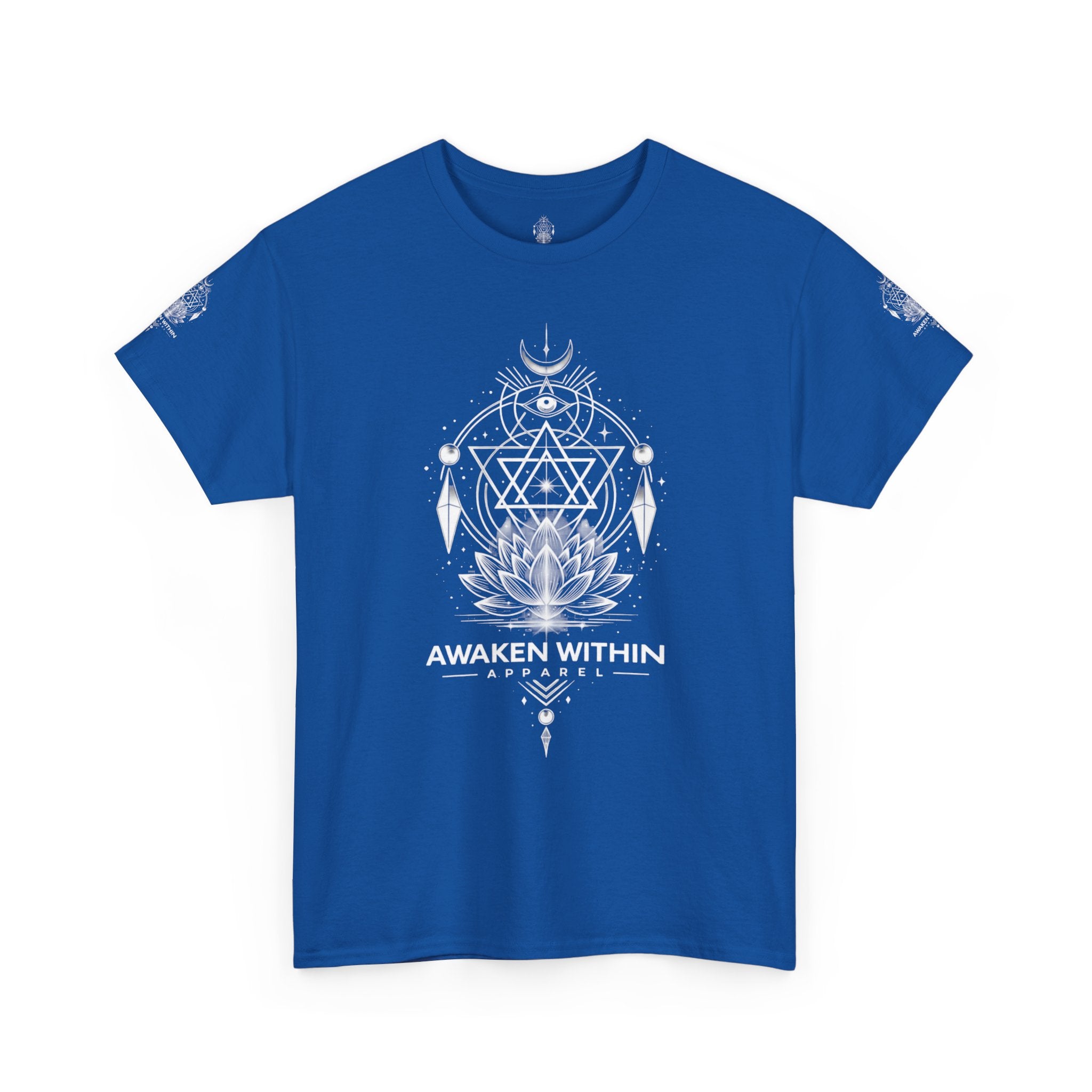 'Awaken Within' Spiritual Lotus Sacred Geometry T-Shirt