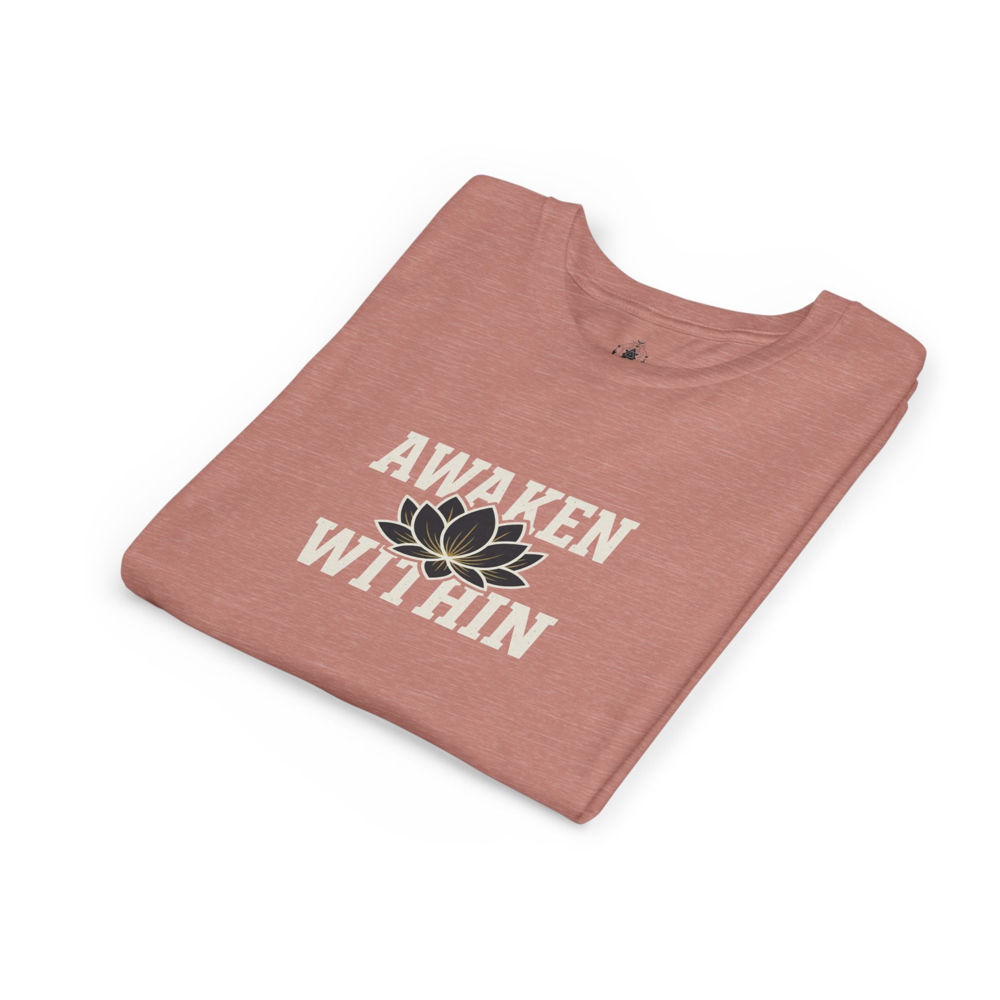 Youth Tee — "Awaken Within" Lotus Front & "It's a New Day" Back Inspirational Shirt