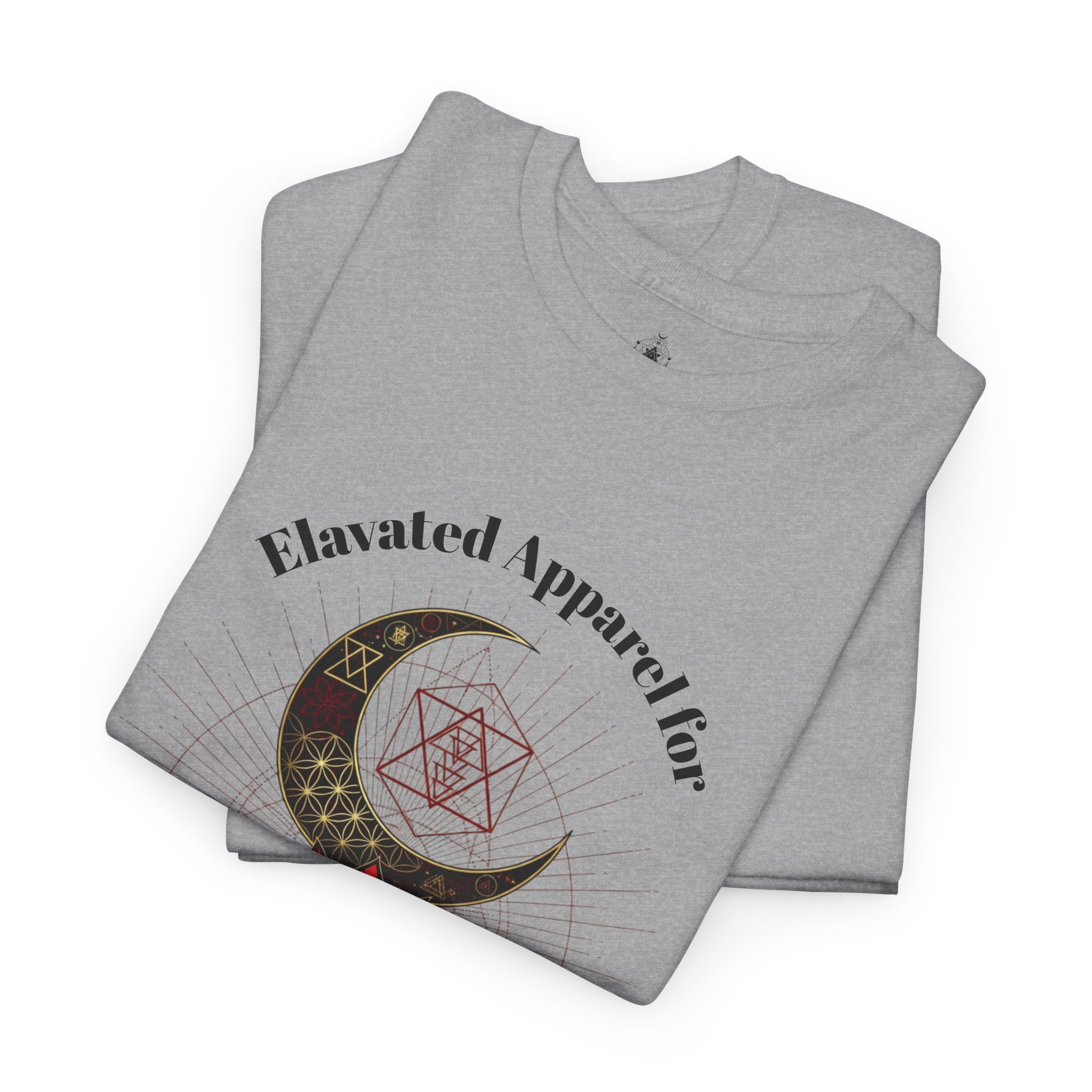 Lotus Moon Tee — "Elevated Minds" Spiritual Graphic T-Shirt - Awaken Within Apparel
