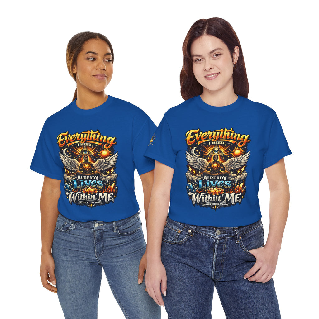 Everything I Need Already Lives Within Me Tee – Inspirational Eagle Graphic T-Shirt - Awaken Within Apparel