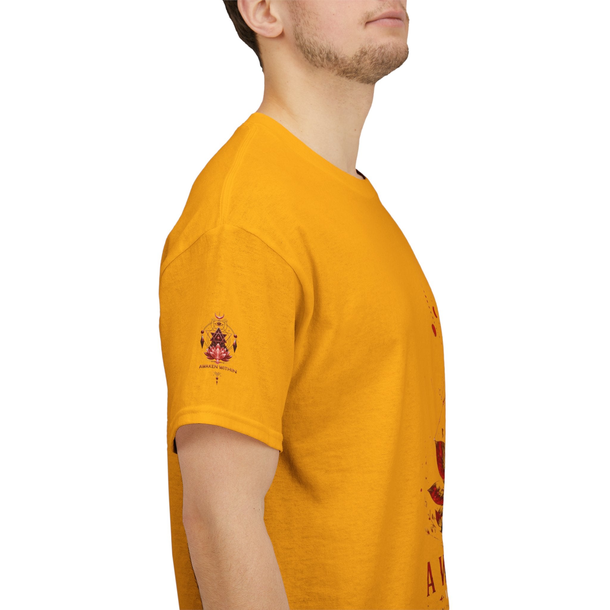 Awaken Meditation T-Shirt — Red Lotus Spiritual Tee - Awaken Within Apparel