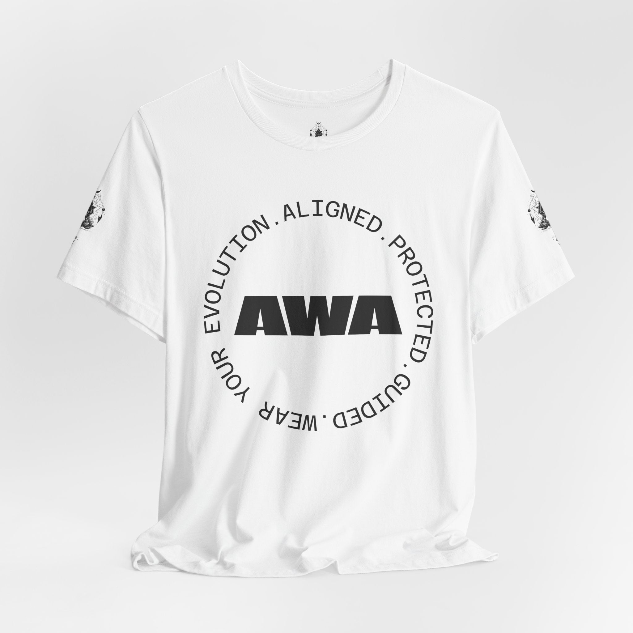 AWA Circle Logo Tee — Minimalist Brand Graphic T-Shirt