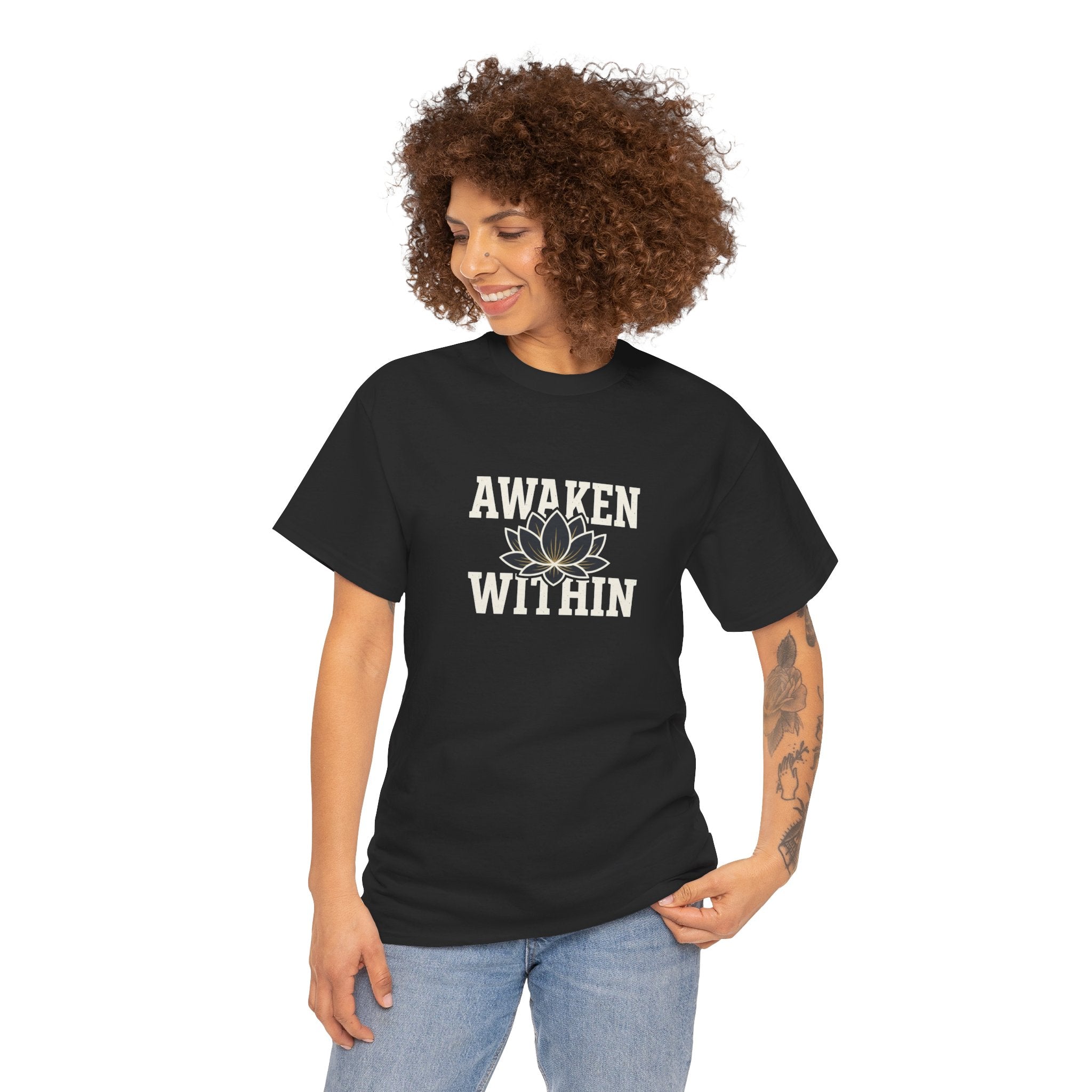 Awaken Within Lotus Tee — Spiritual Yoga Shirt