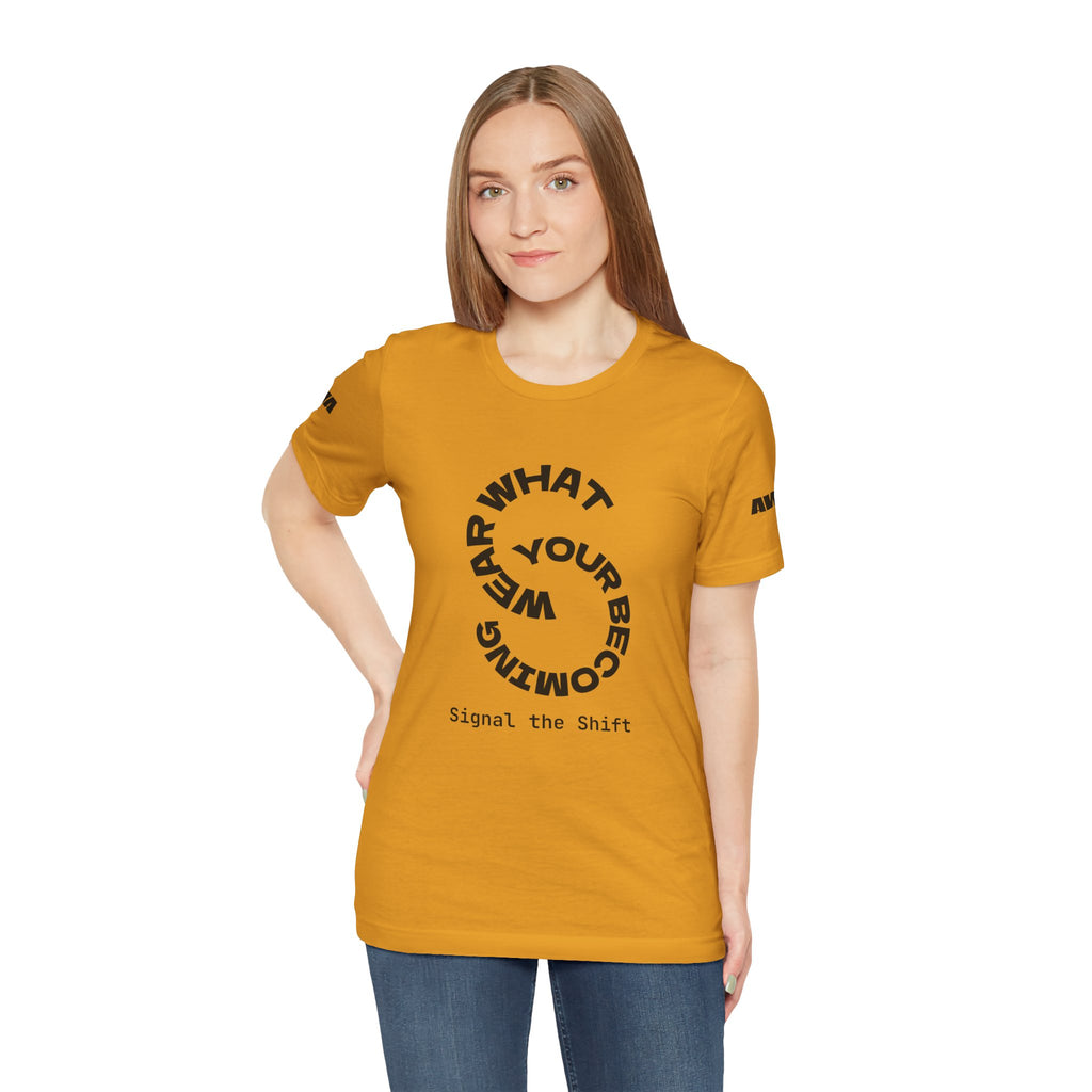 Circular “Wear What You’re Becoming” Tee — Minimal Graphic Short Sleeve