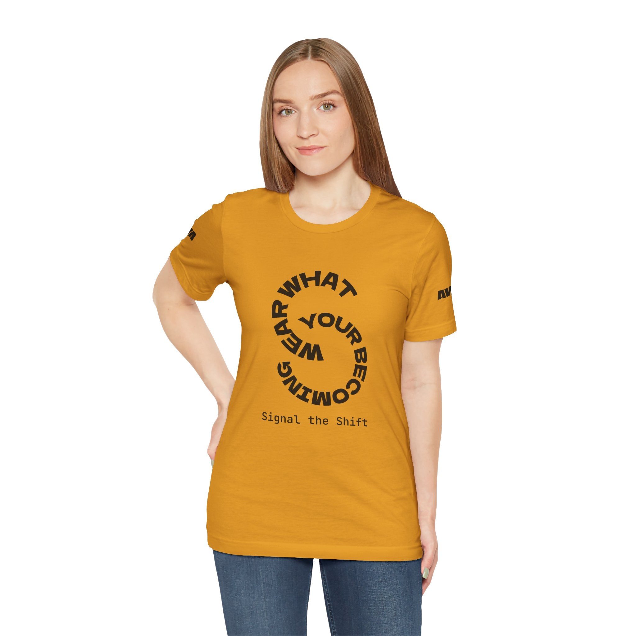 Circular “Wear What You’re Becoming” Tee — Minimal Graphic Short Sleeve