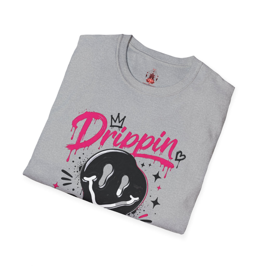 Drippin' Smiley Face Positive Vibes-T-Shirt
