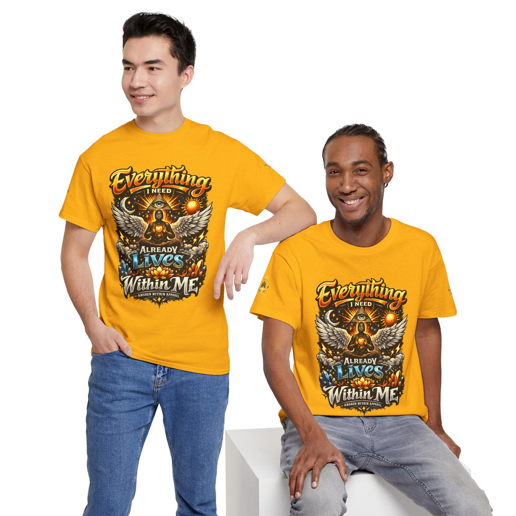 Everything I Need Already Lives Within Me Tee – Inspirational Eagle Graphic T-Shirt - Awaken Within Apparel