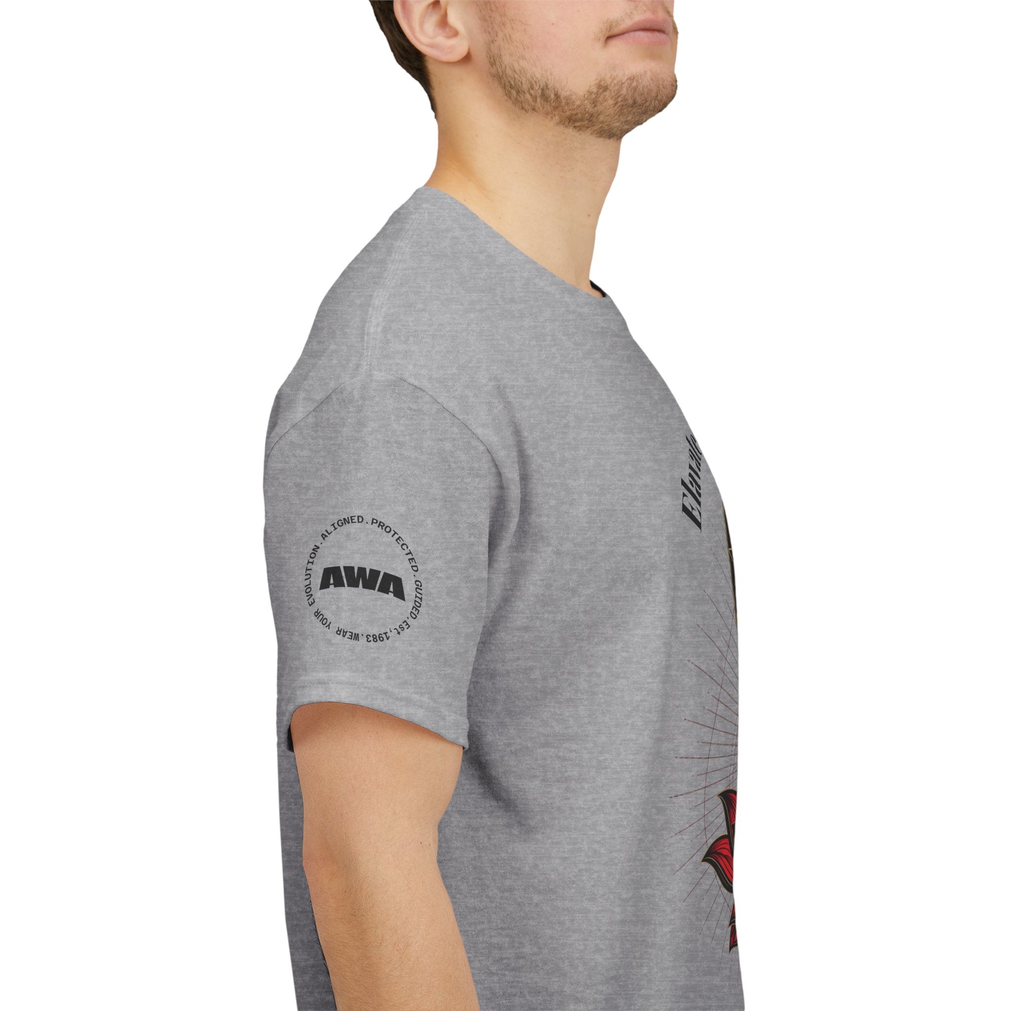 Lotus Moon Tee — "Elevated Minds" Spiritual Graphic T-Shirt - Awaken Within Apparel