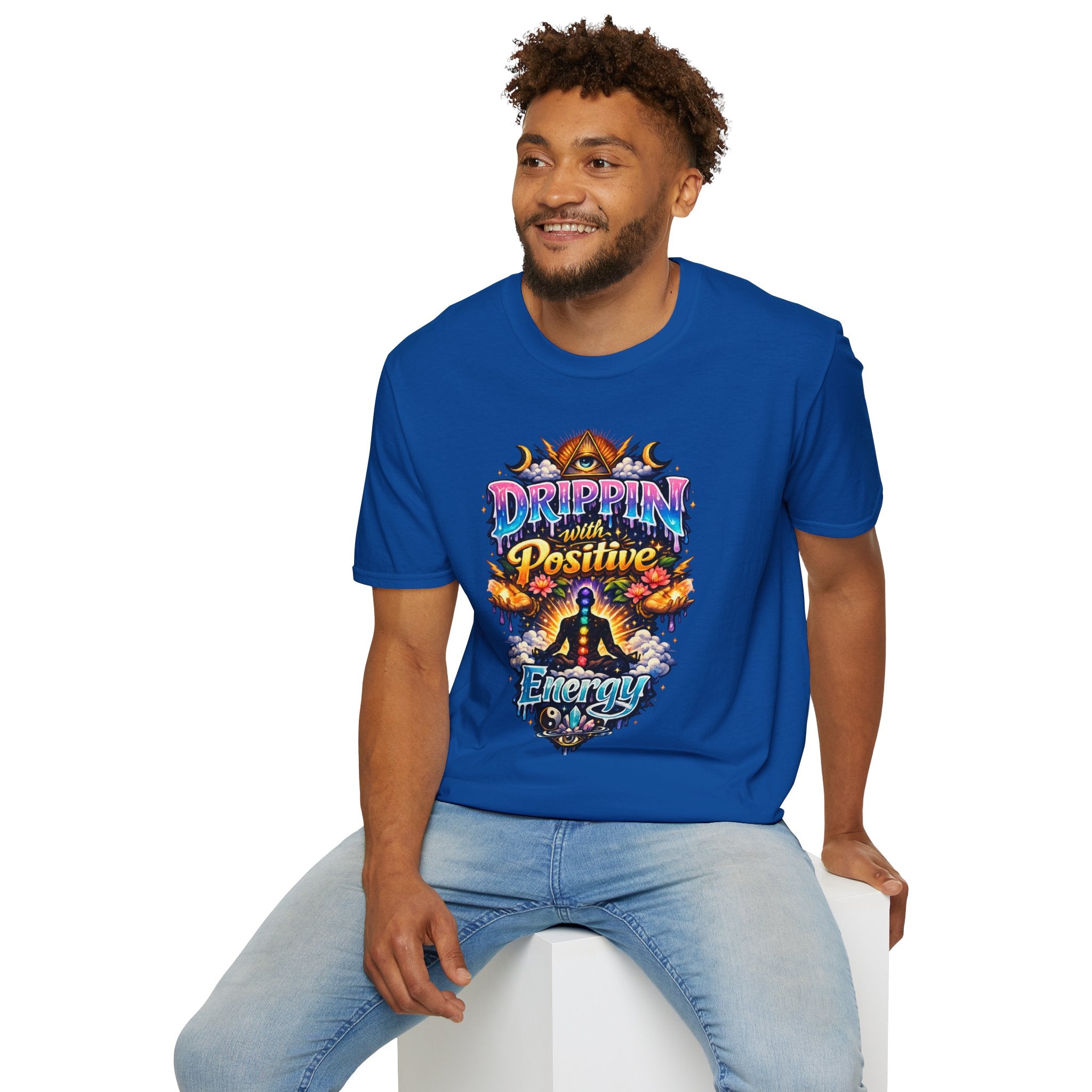 Positive Energy T-Shirt — 'Drippin' with Positive' Psychedelic Graphic Tee