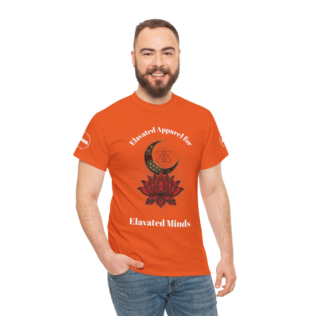 Elevated Minds Lotus Tee — Spiritual Graphic T-Shirt with Moon & Lotus - Awaken Within Apparel