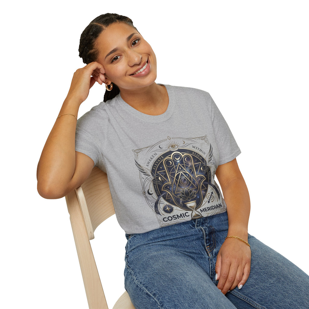 Cosmic Meridian Spiritual Graphic T-Shirt