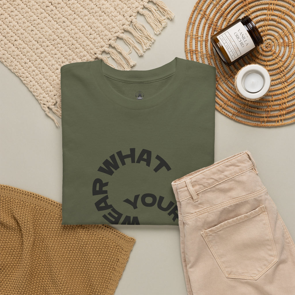 Circular "Wear What You're Becoming" Graphic Tee — Minimal Inspirational T-Shirt