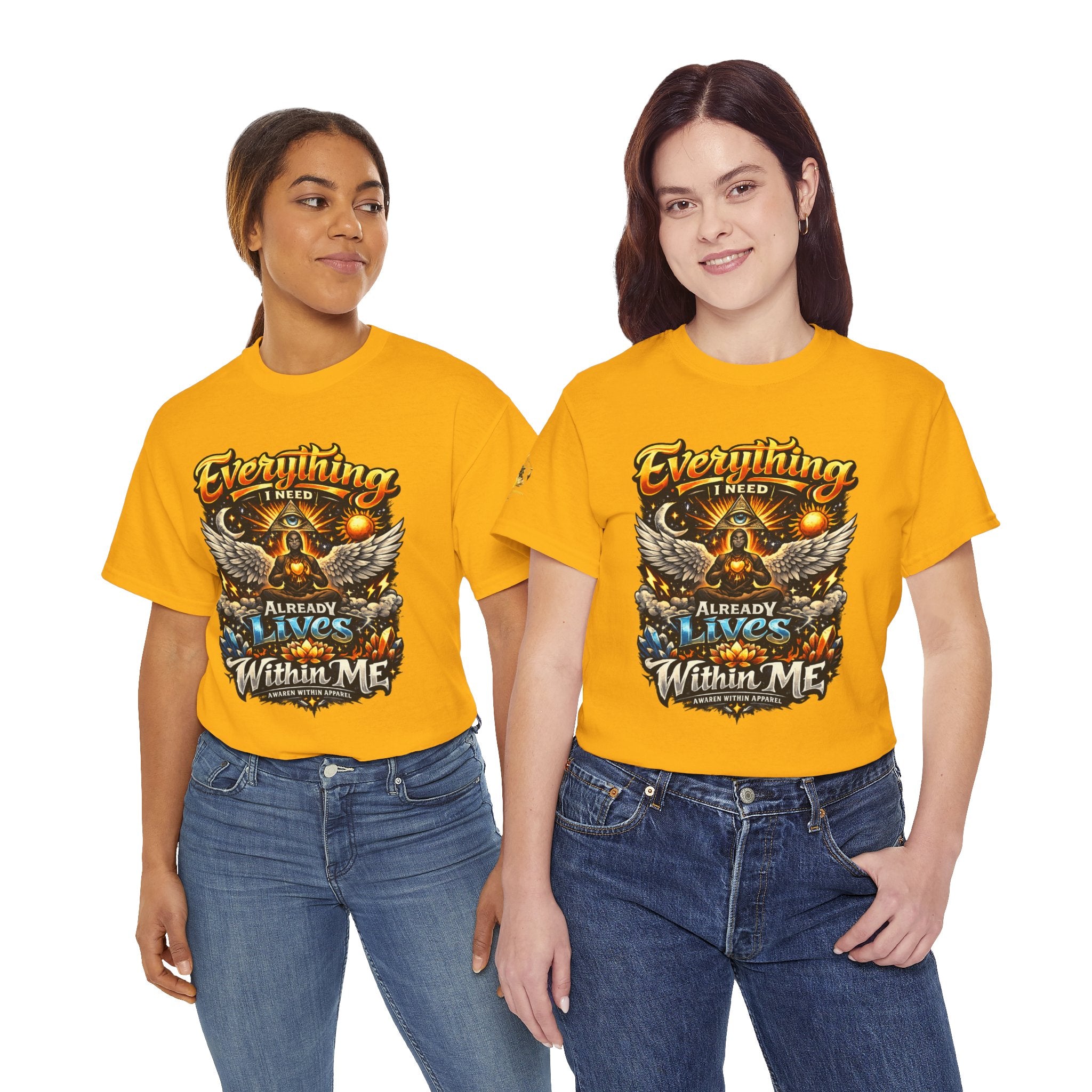 Everything I Need Already Lives Within Me Tee – Inspirational Eagle Graphic T-Shirt - Awaken Within Apparel