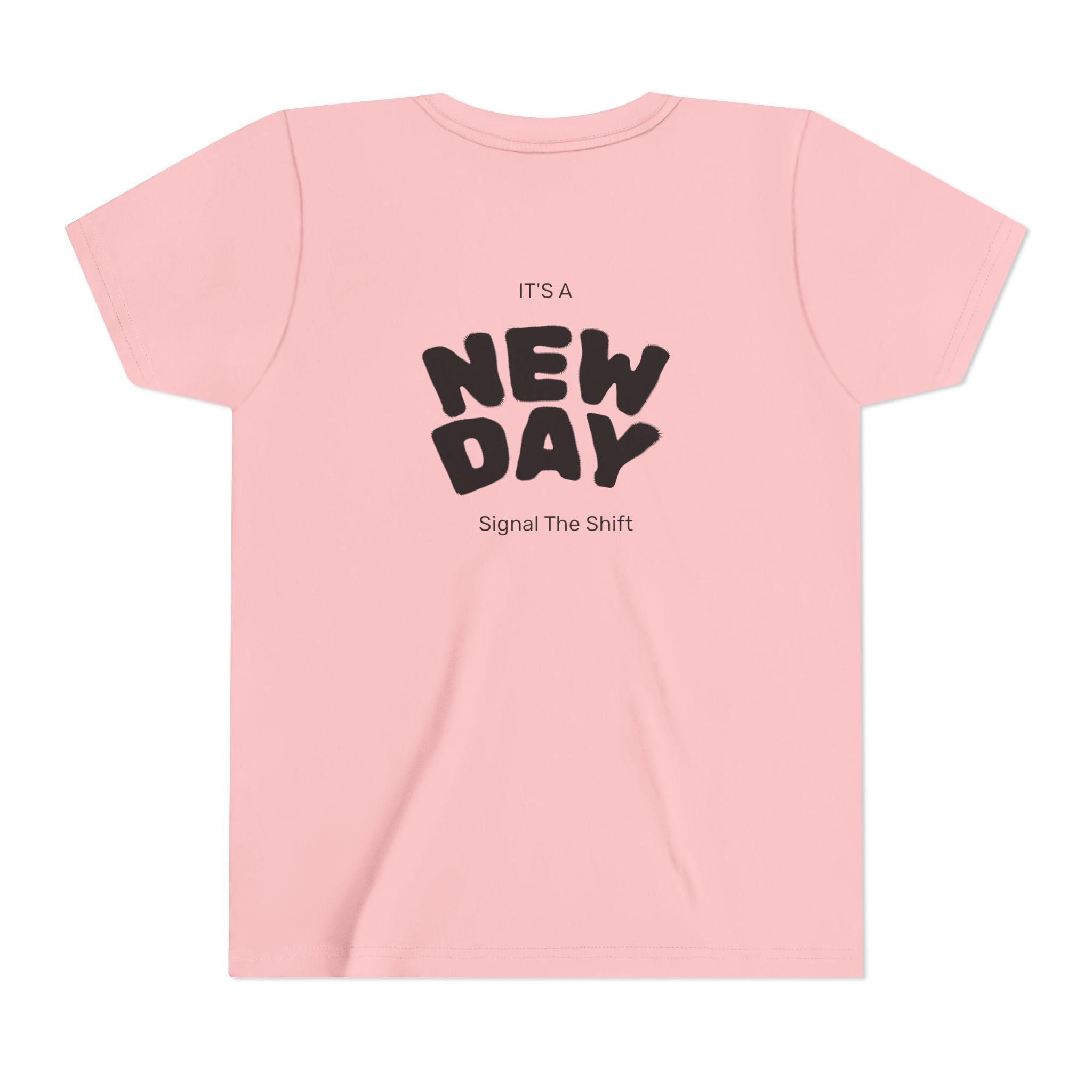 Youth Tee — "Awaken Within" Lotus Front & "It's a New Day" Back Inspirational Shirt
