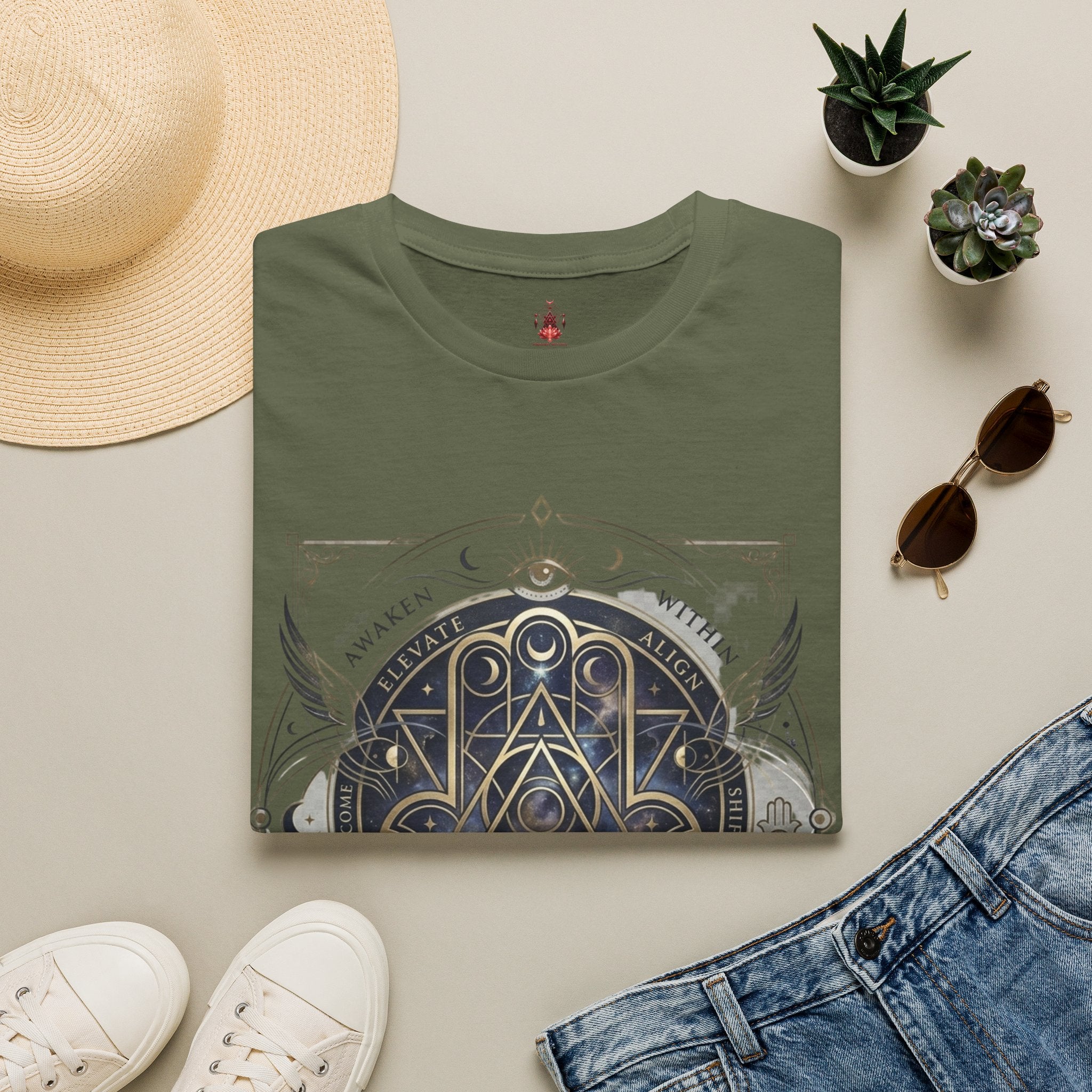 Cosmic Meridian Spiritual Graphic T-Shirt