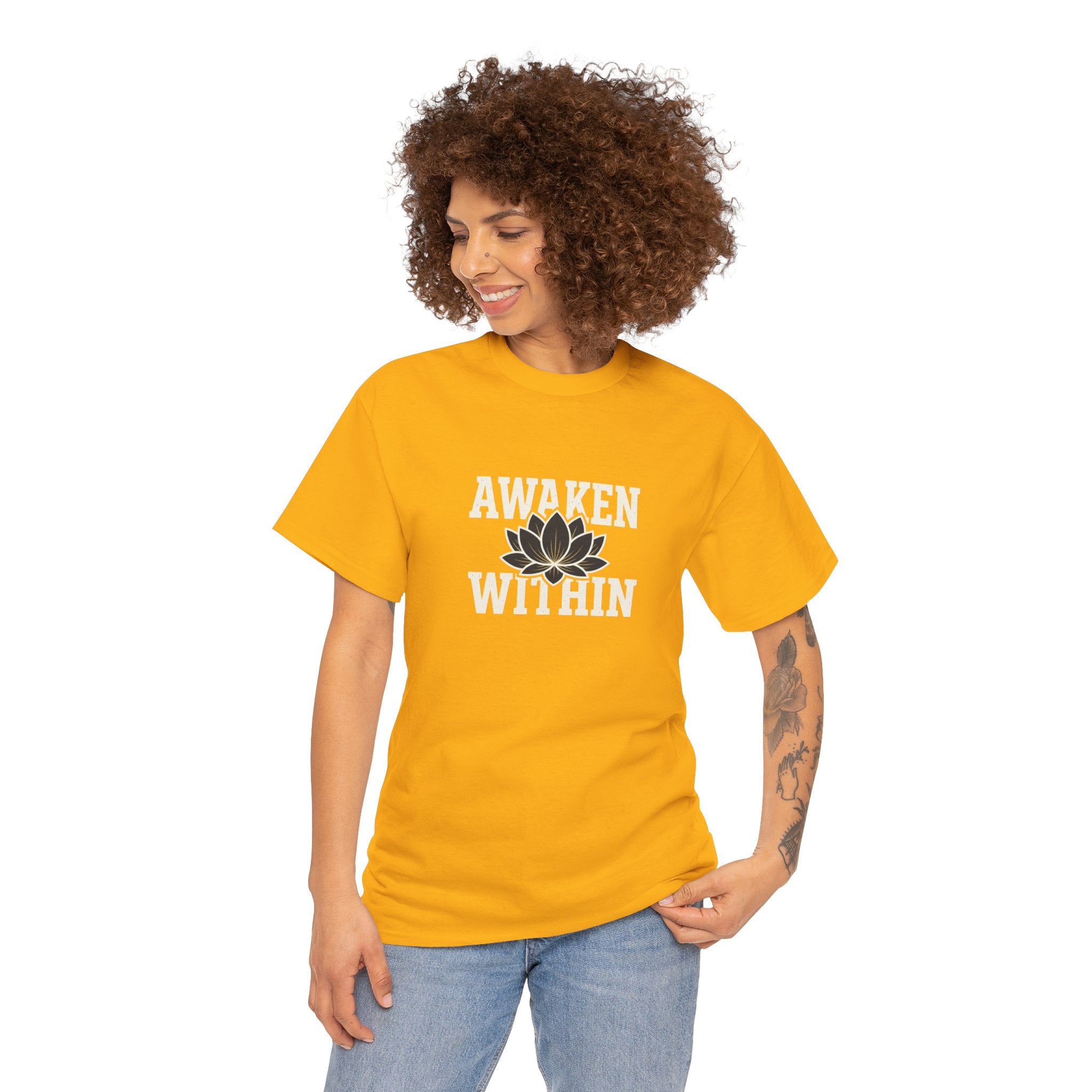 Awaken Within Lotus Tee — Spiritual Yoga Shirt
