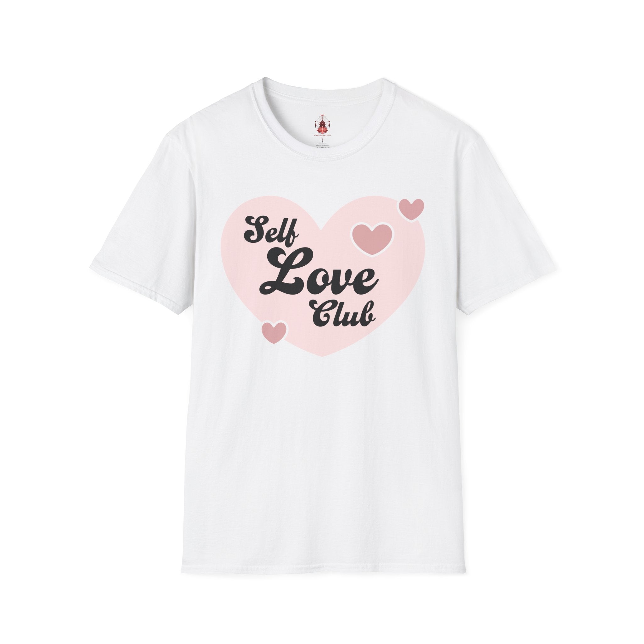 Self Love Club T-Shirt — Pink Heart Graphic Tee