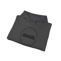 AWA Circle Logo Hoodie — Minimalist Monochrome Pullover
