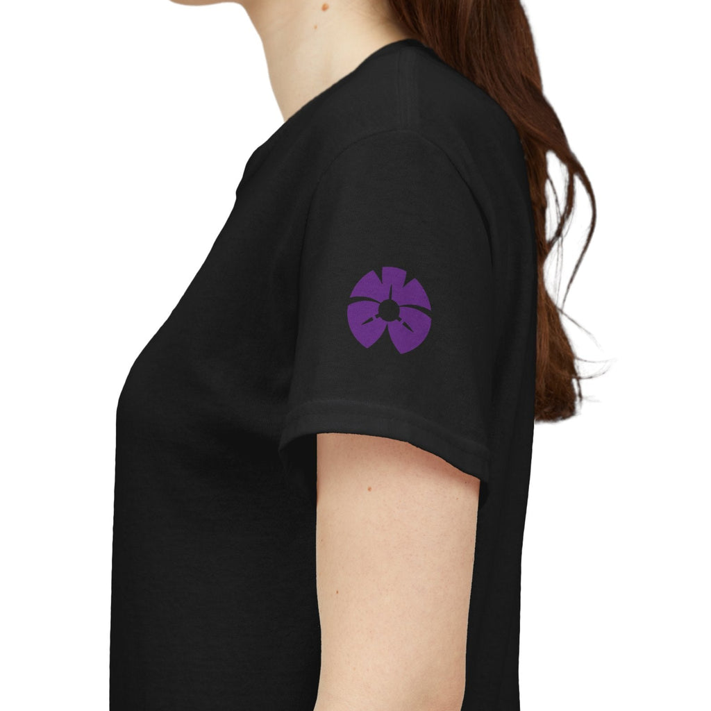 AWA Evolution Logo Purple Retro Space Graphic Tee