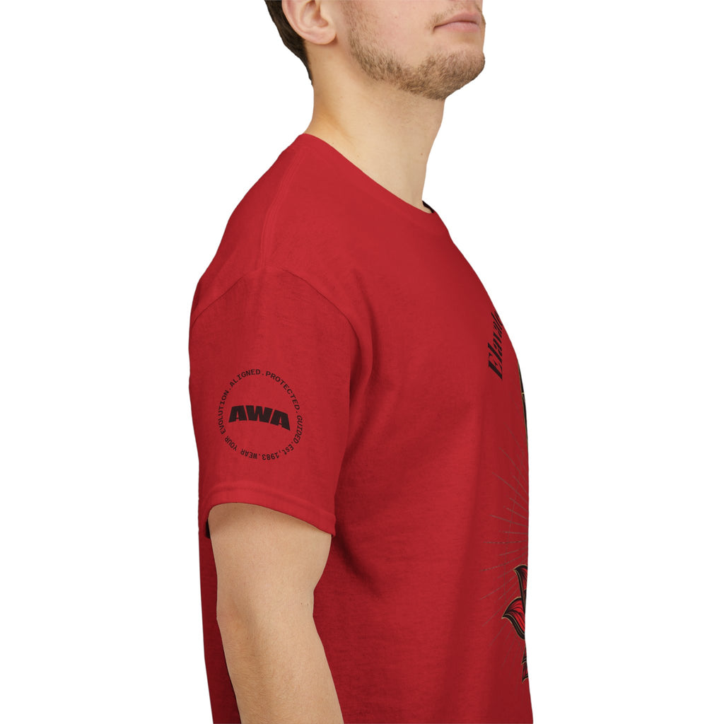 Lotus Moon Tee — "Elevated Minds" Spiritual Graphic T-Shirt - Awaken Within Apparel