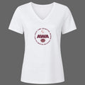 AWA Floral Crest V-Neck Tee