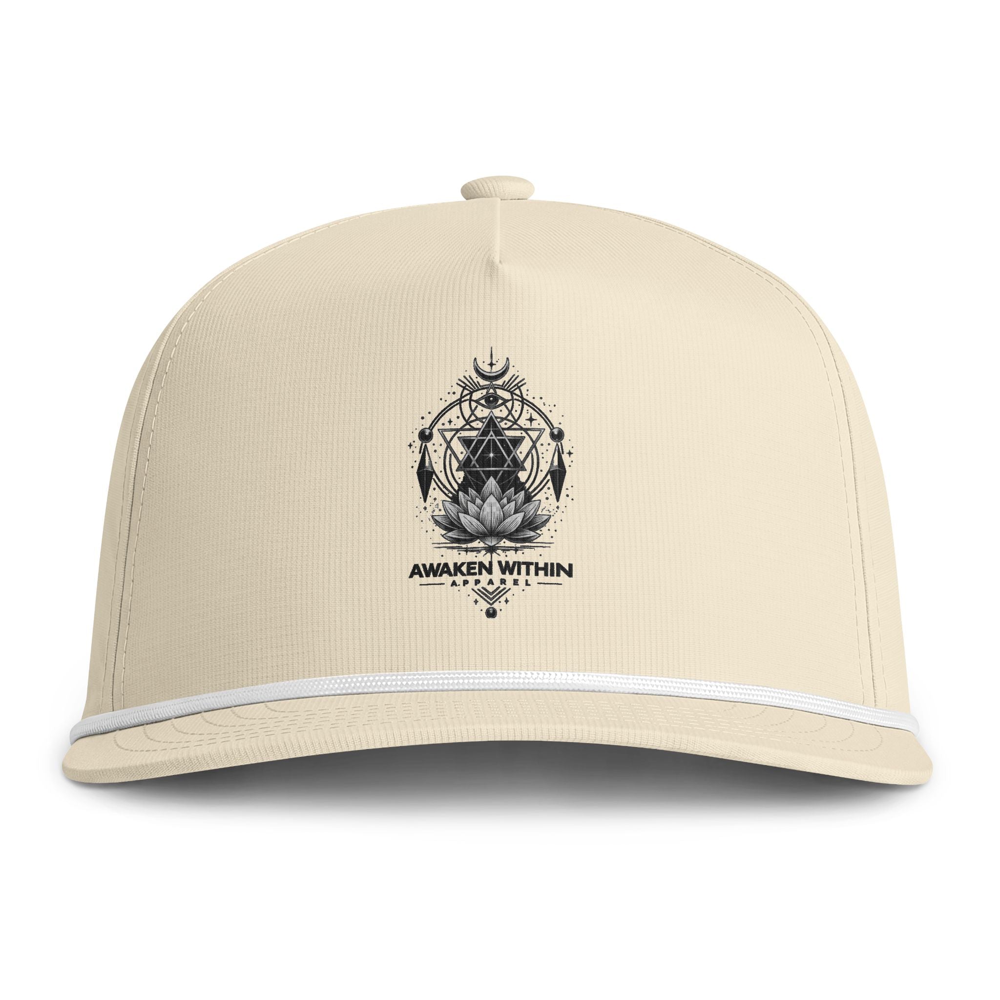 Awaken Within Lotus Rope Cap — Embroidered Spiritual Snapback