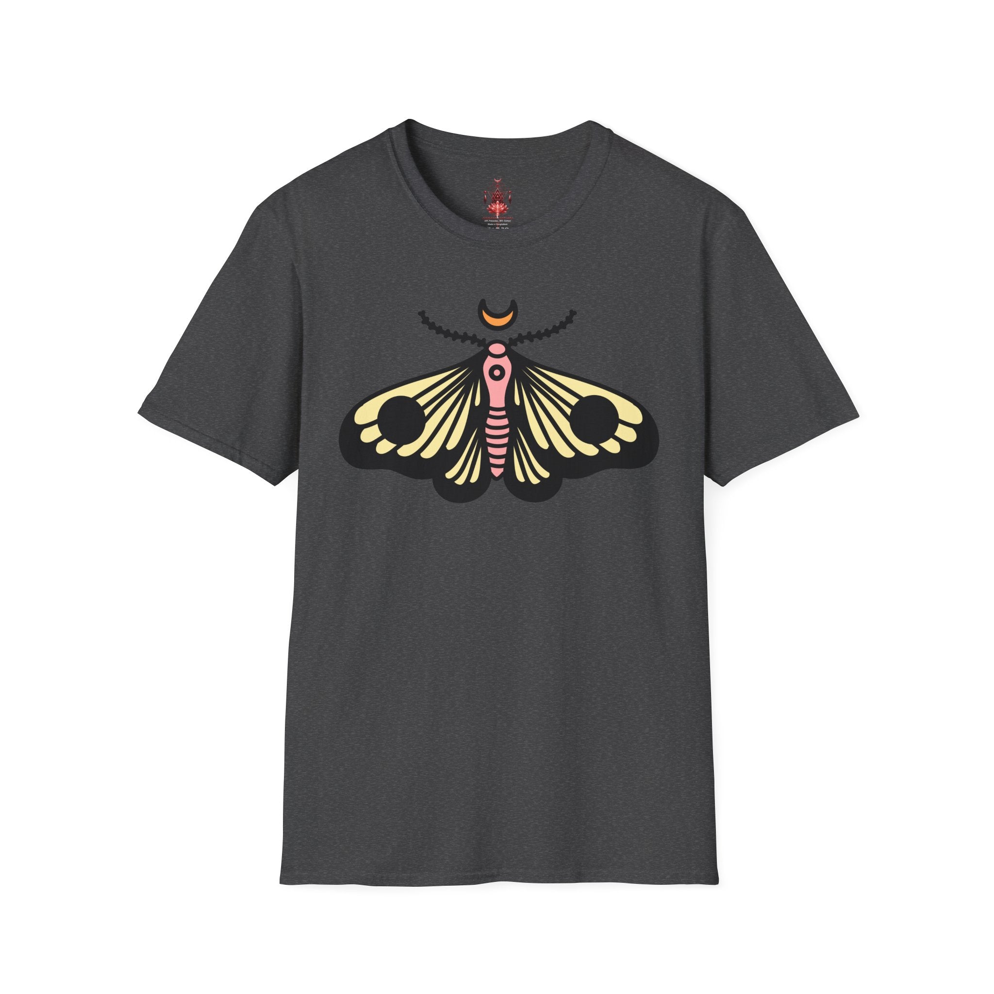 Moth & Crescent Moon T‑Shirt — 'Be Good Do Good' Graphic Tee