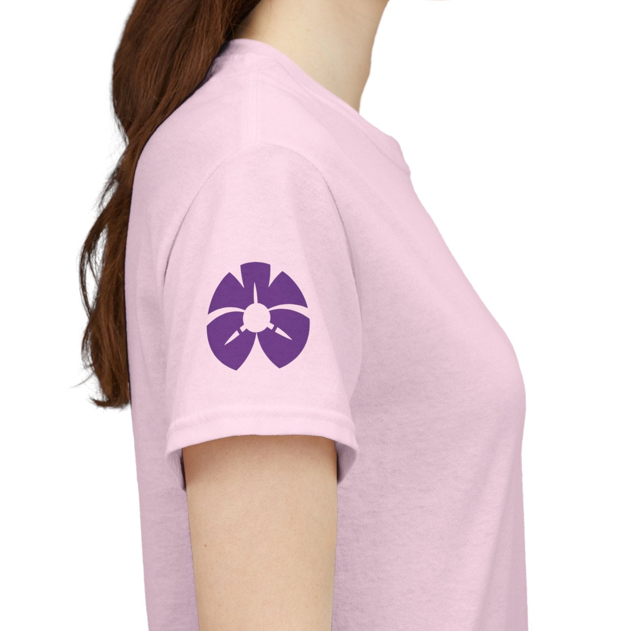 AWA Evolution Logo Purple Retro Space Graphic Tee