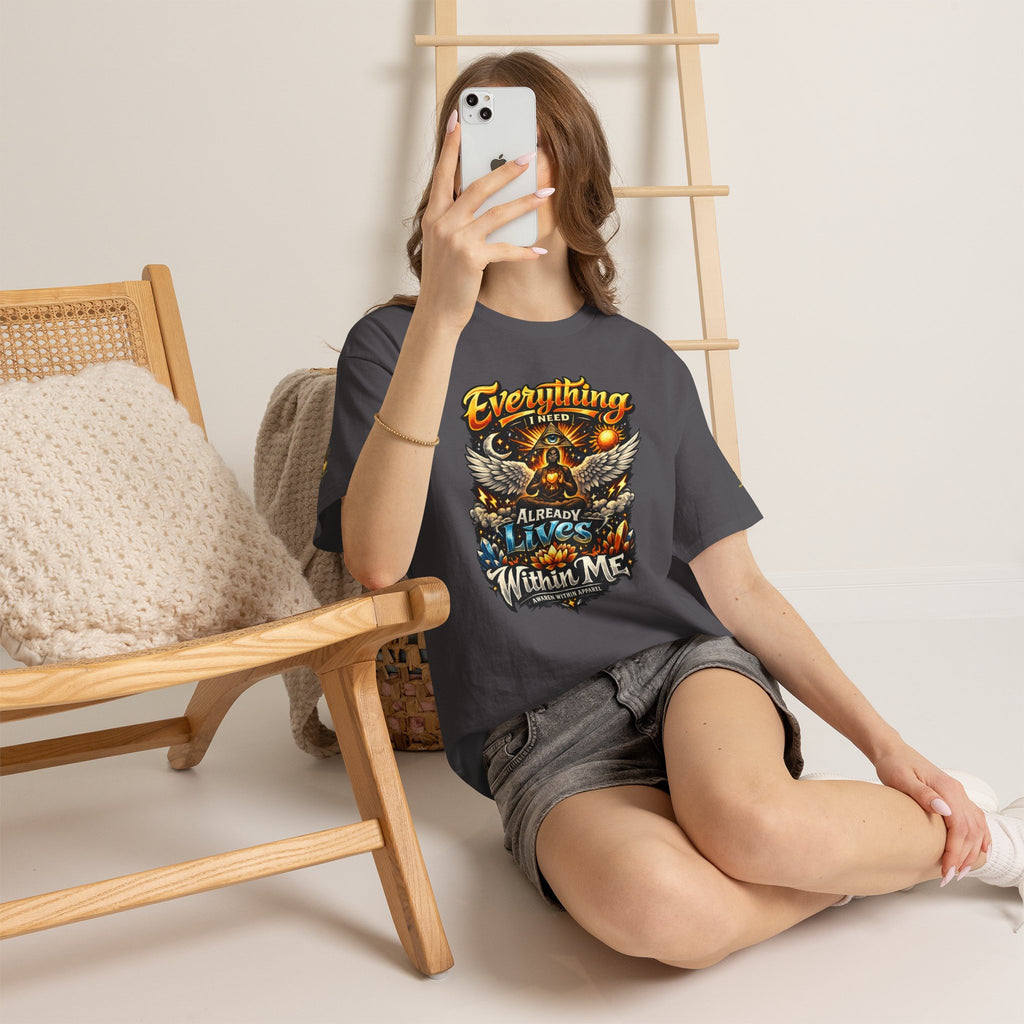 Everything I Need Already Lives Within Me Tee – Inspirational Eagle Graphic T-Shirt - Awaken Within Apparel