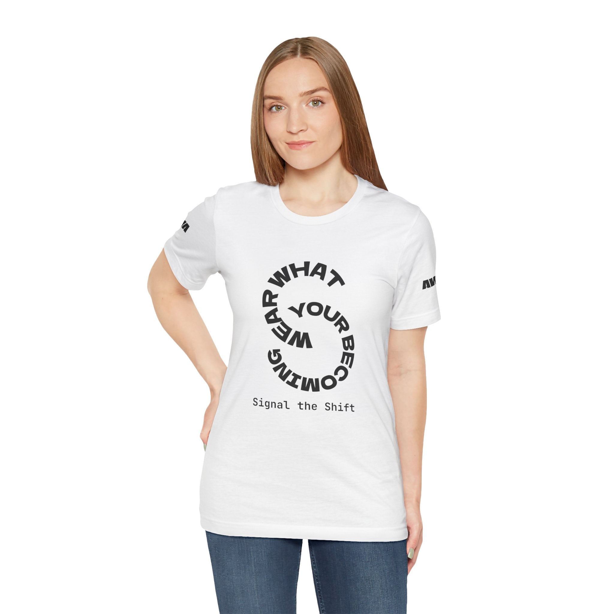 Circular “Wear What You’re Becoming” Tee — Minimal Graphic Short Sleeve