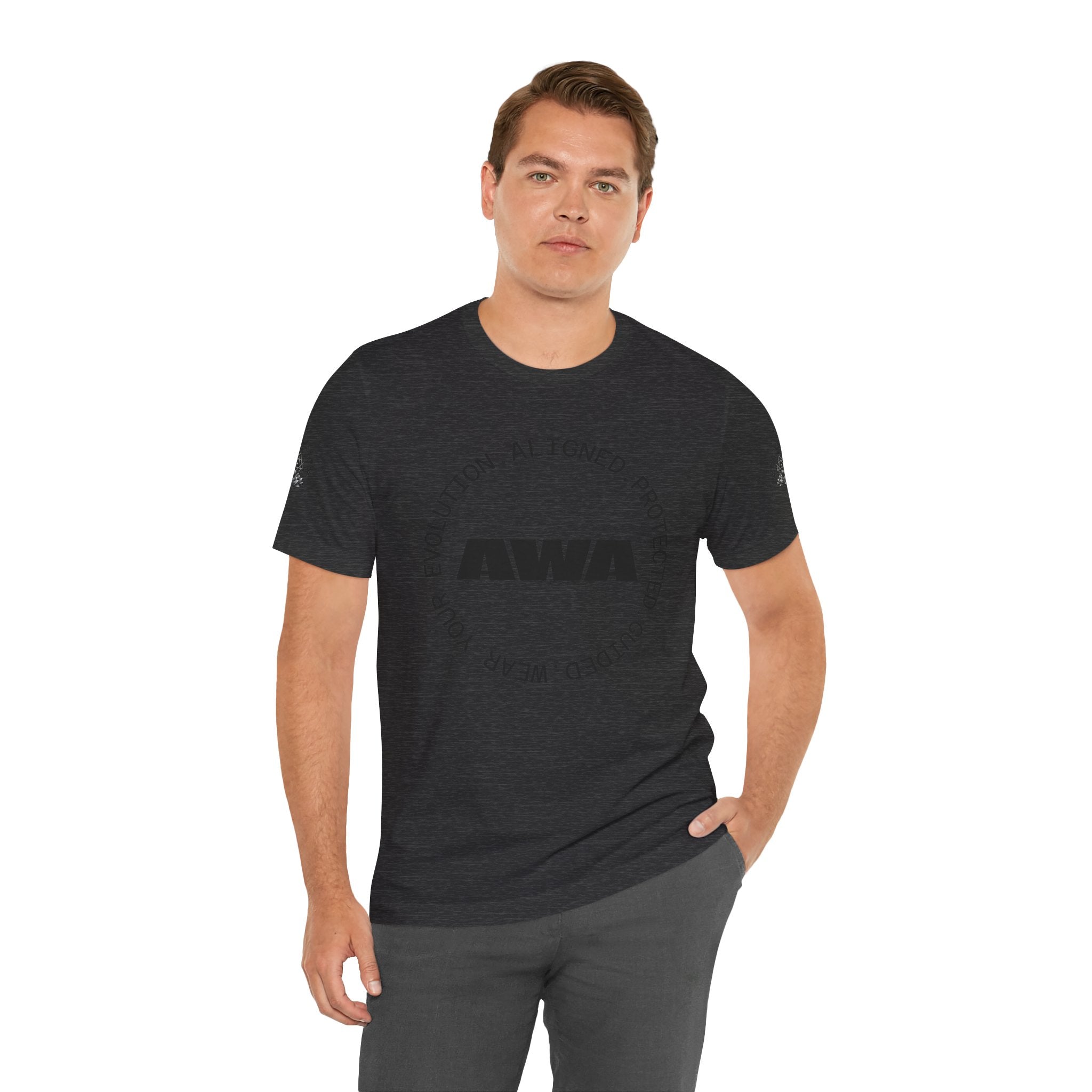 AWA Circle Logo Tee — Minimalist Brand Graphic T-Shirt