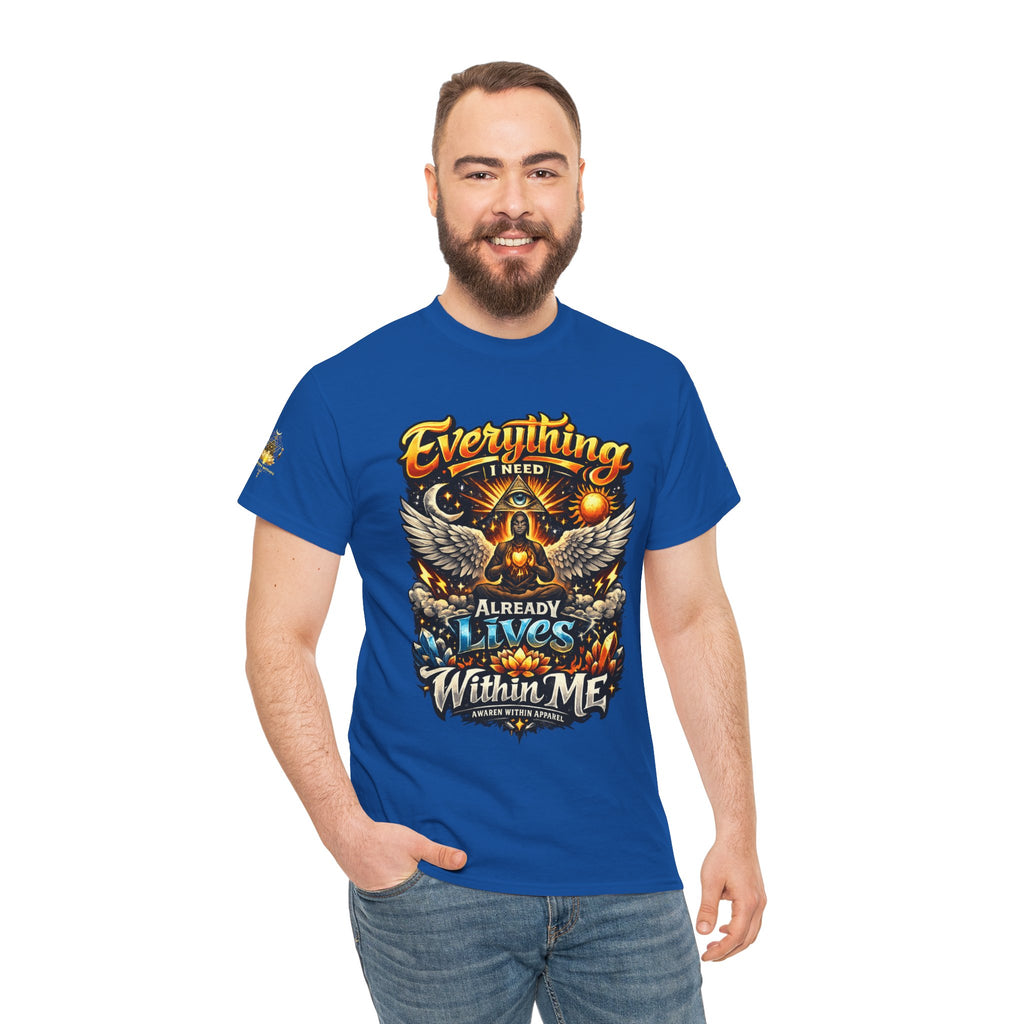 Everything I Need Already Lives Within Me Tee – Inspirational Eagle Graphic T-Shirt - Awaken Within Apparel