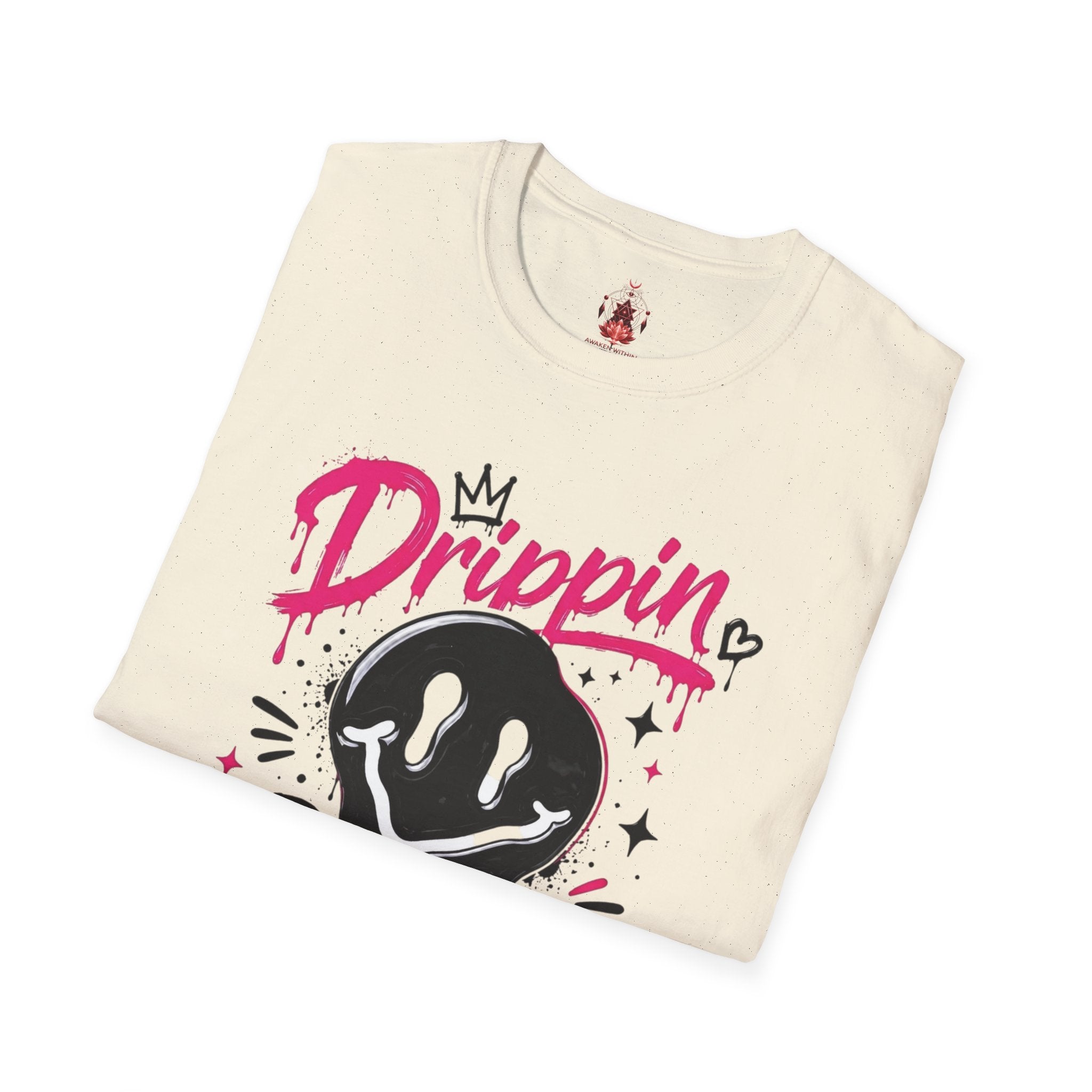 Drippin' Smiley Face Positive Vibes-T-Shirt