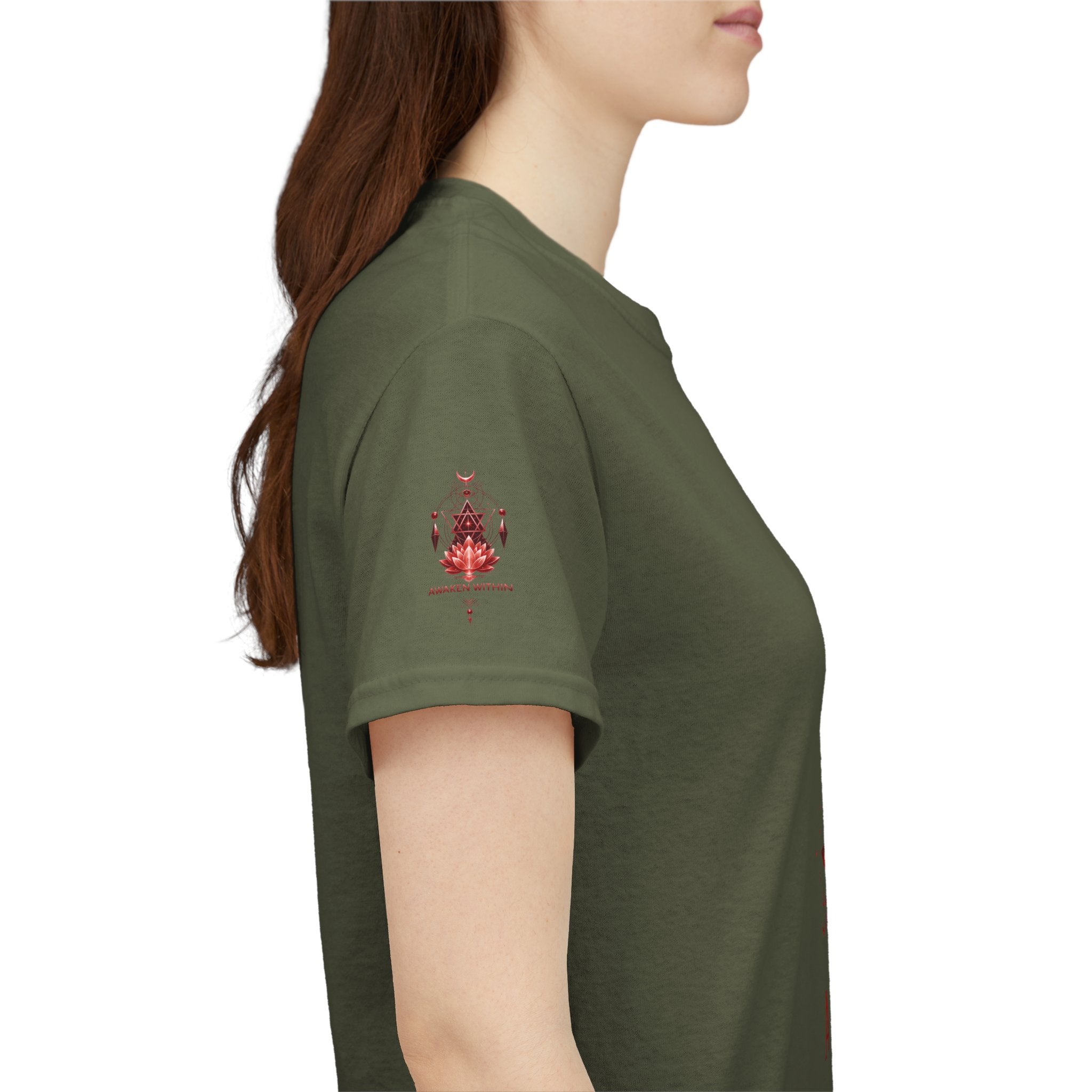 Awaken Meditation T-Shirt — Red Lotus Spiritual Tee - Awaken Within Apparel