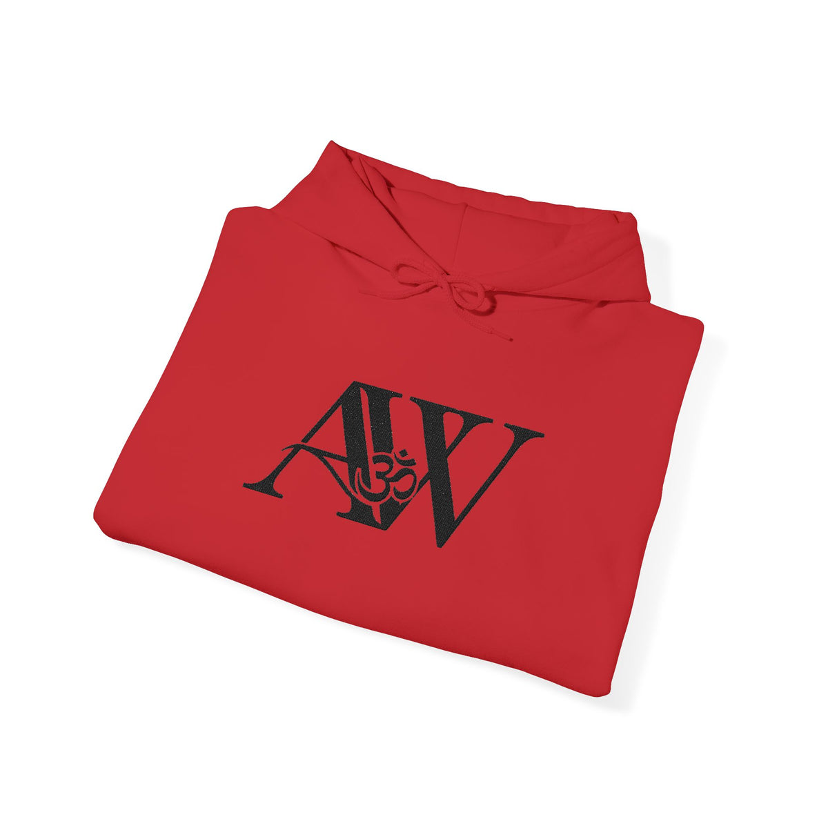 AWA Hero Logo Hoodie — AW Om Serif Monogram Pullover Sweatshirt