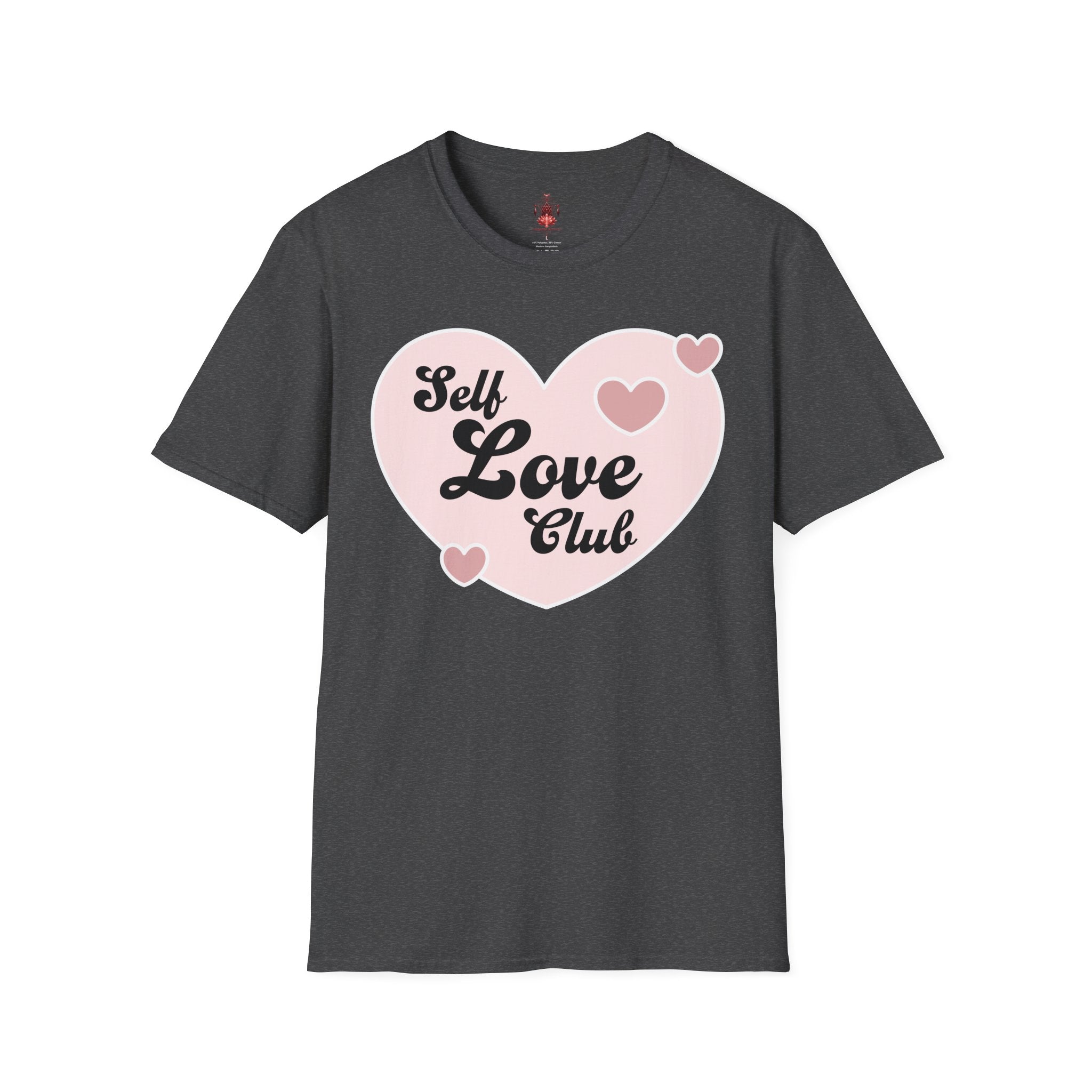 Self Love Club T-Shirt — Pink Heart Graphic Tee