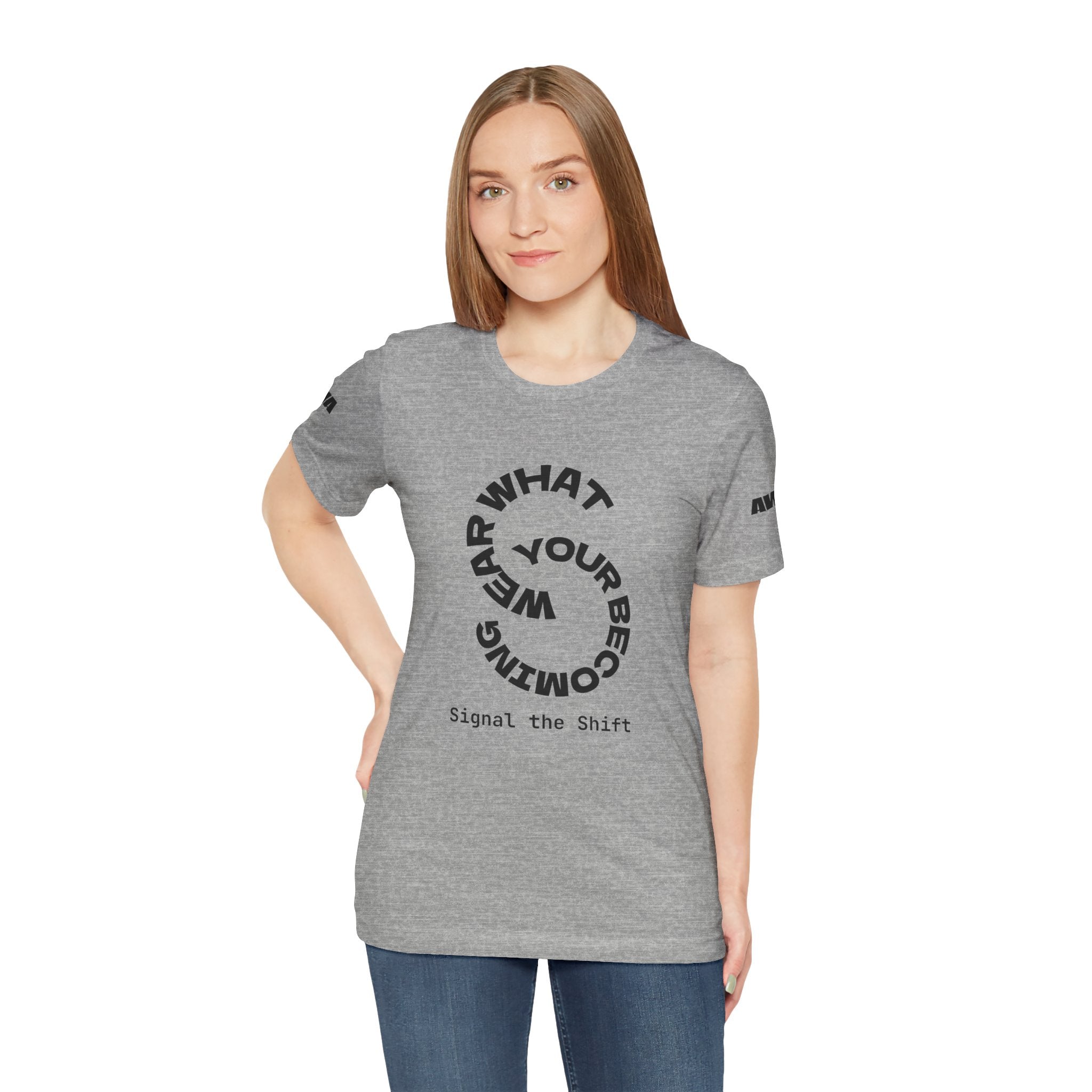 Circular “Wear What You’re Becoming” Tee — Minimal Graphic Short Sleeve