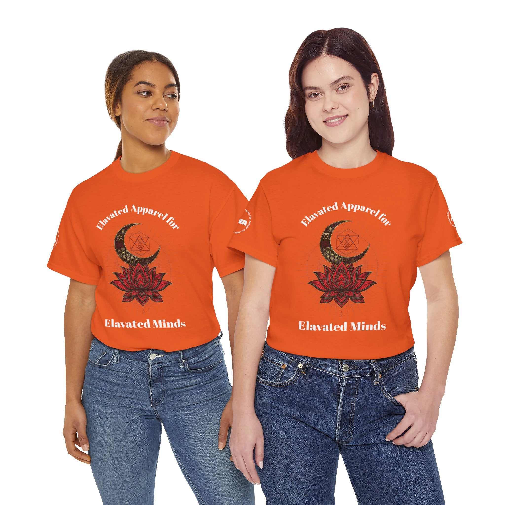 Elevated Minds Lotus Tee — Spiritual Graphic T-Shirt with Moon & Lotus - Awaken Within Apparel