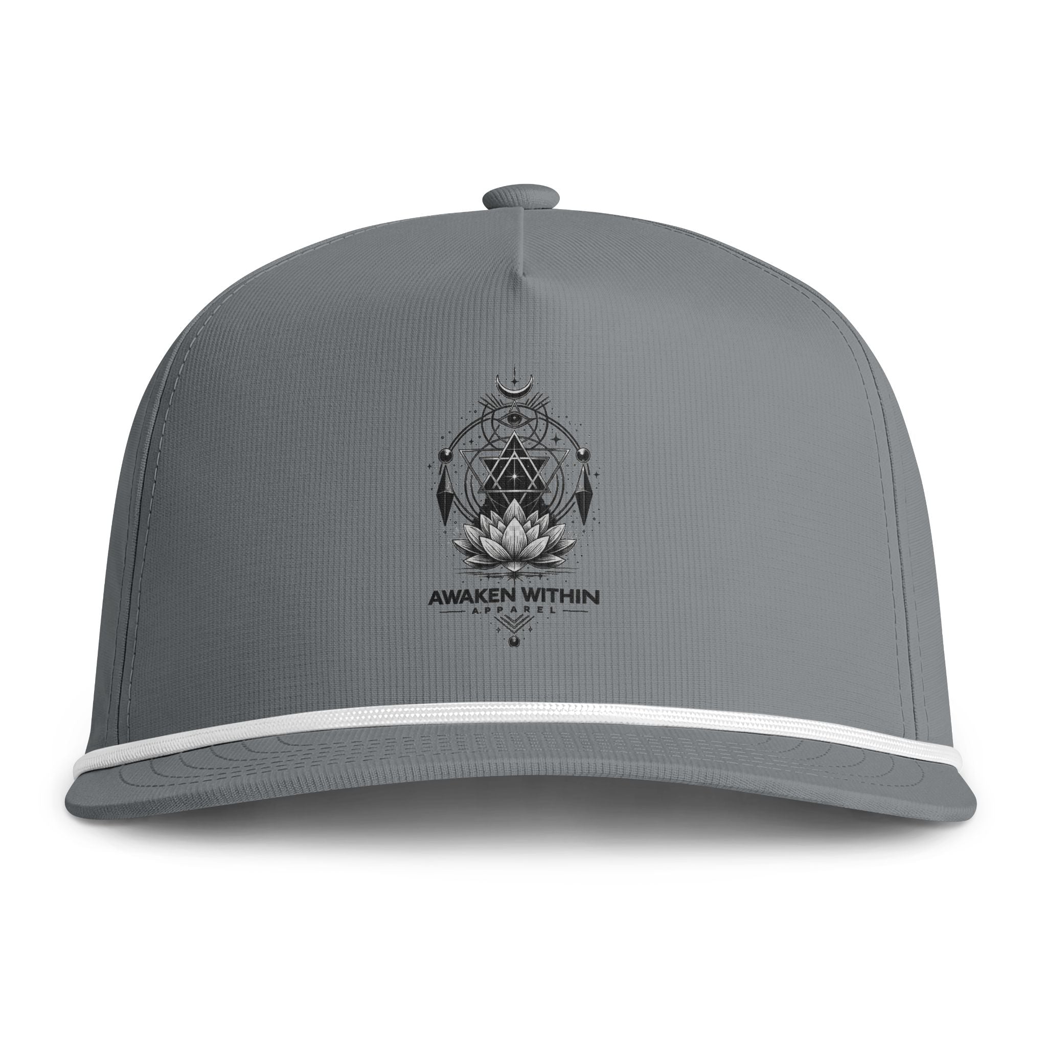 Awaken Within Lotus Rope Cap — Embroidered Spiritual Snapback