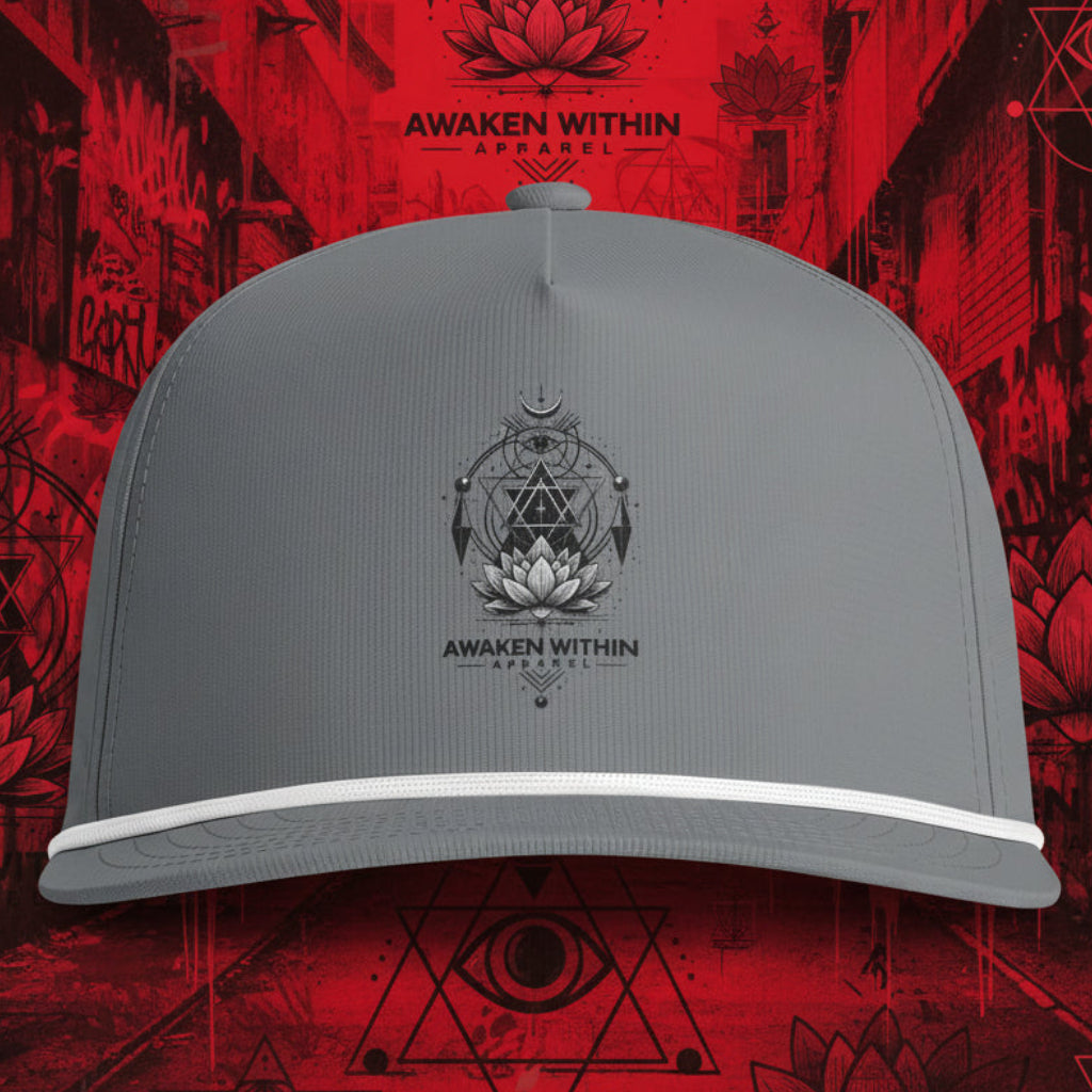 Awaken Within Lotus Rope Cap Embroidered Spiritual Snapback