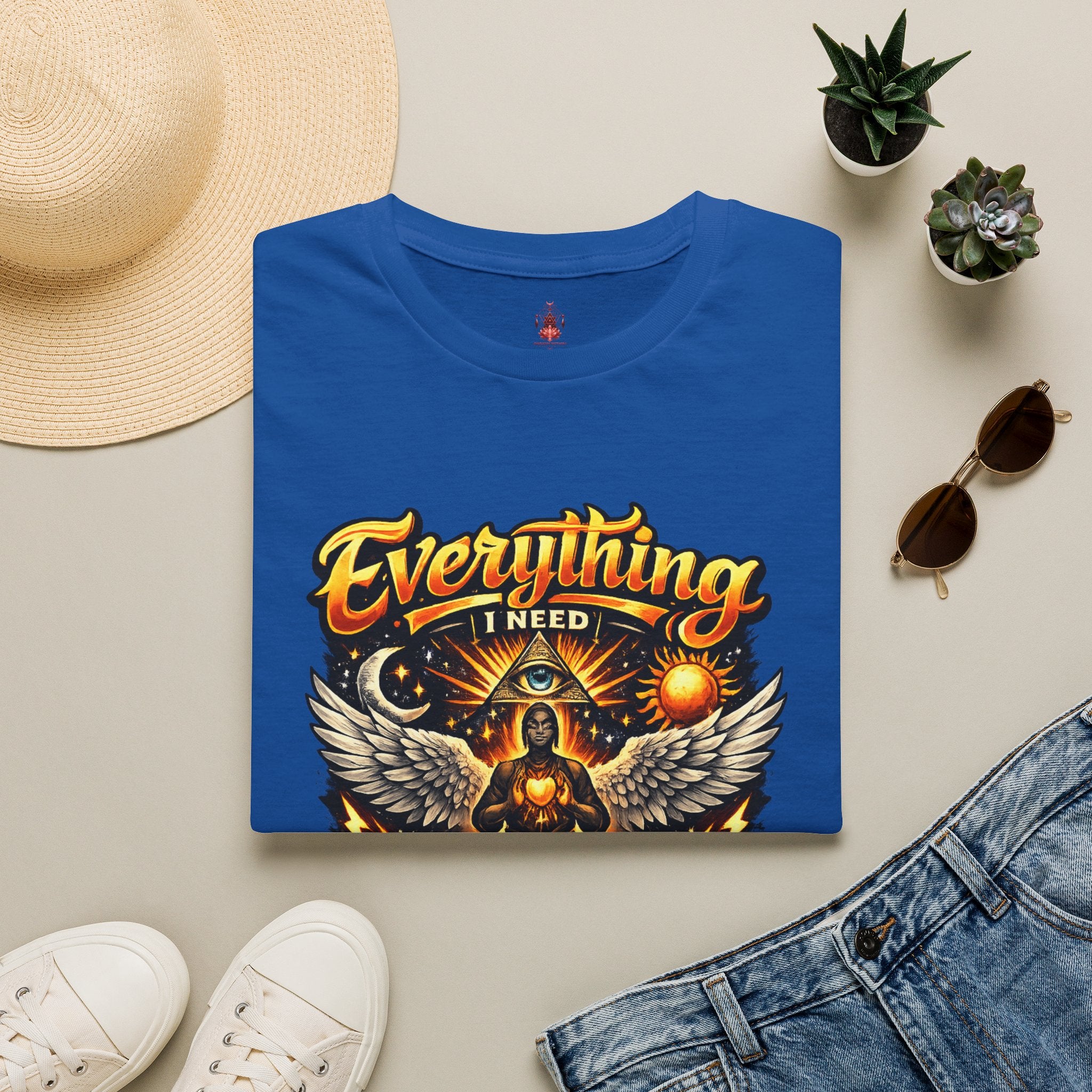 Spiritual Graphic T-Shirt — "Everything I Need Already Lives Within Me" - Awaken Within Apparel