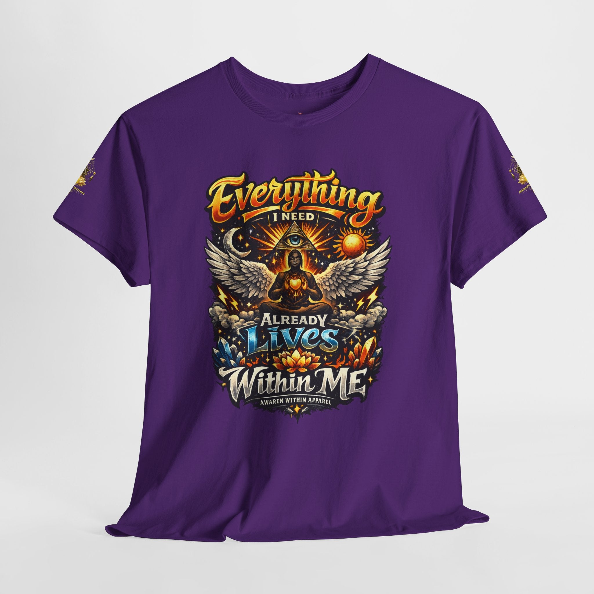 Everything I Need Already Lives Within Me Tee – Inspirational Eagle Graphic T-Shirt - Awaken Within Apparel