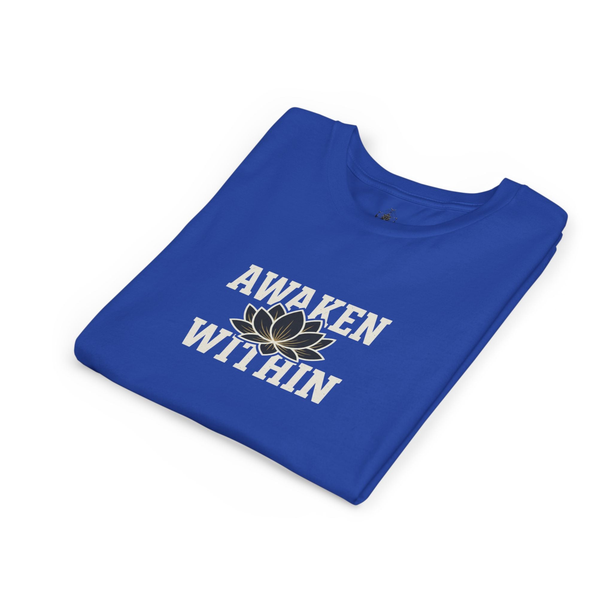 Youth Tee — "Awaken Within" Lotus Front & "It's a New Day" Back Inspirational Shirt